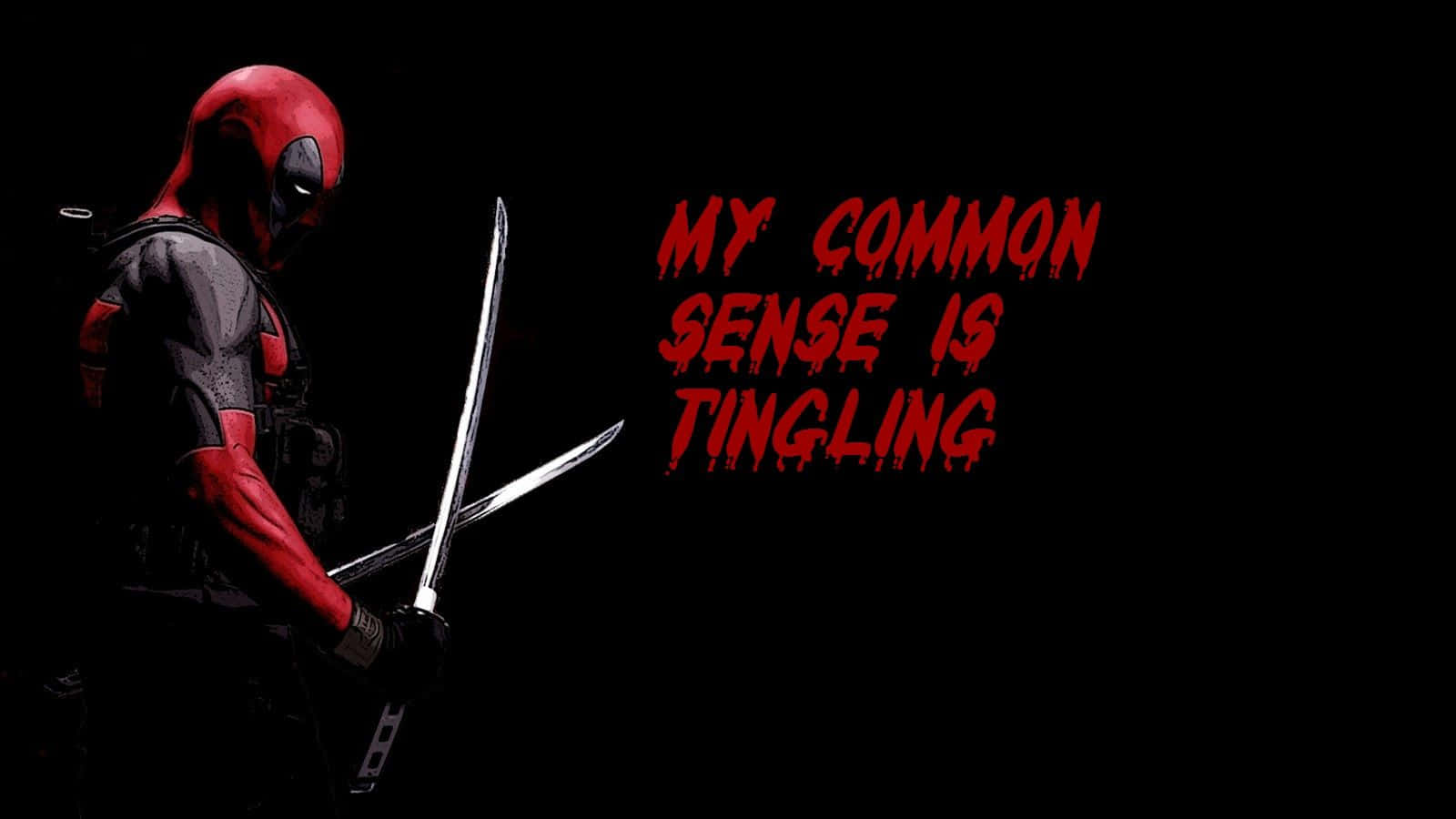 Deadpool Prepared To Crack Funny Jokes Background