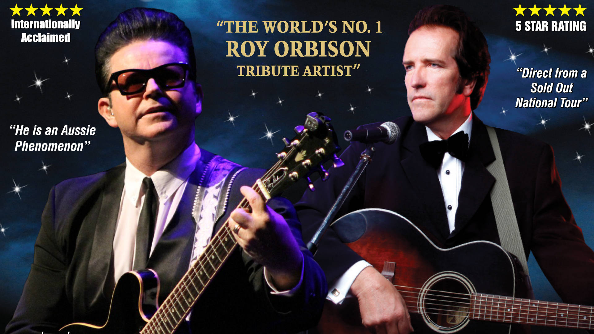 Dean Bourne Performing As Roy Orbison In A Tribute Concert