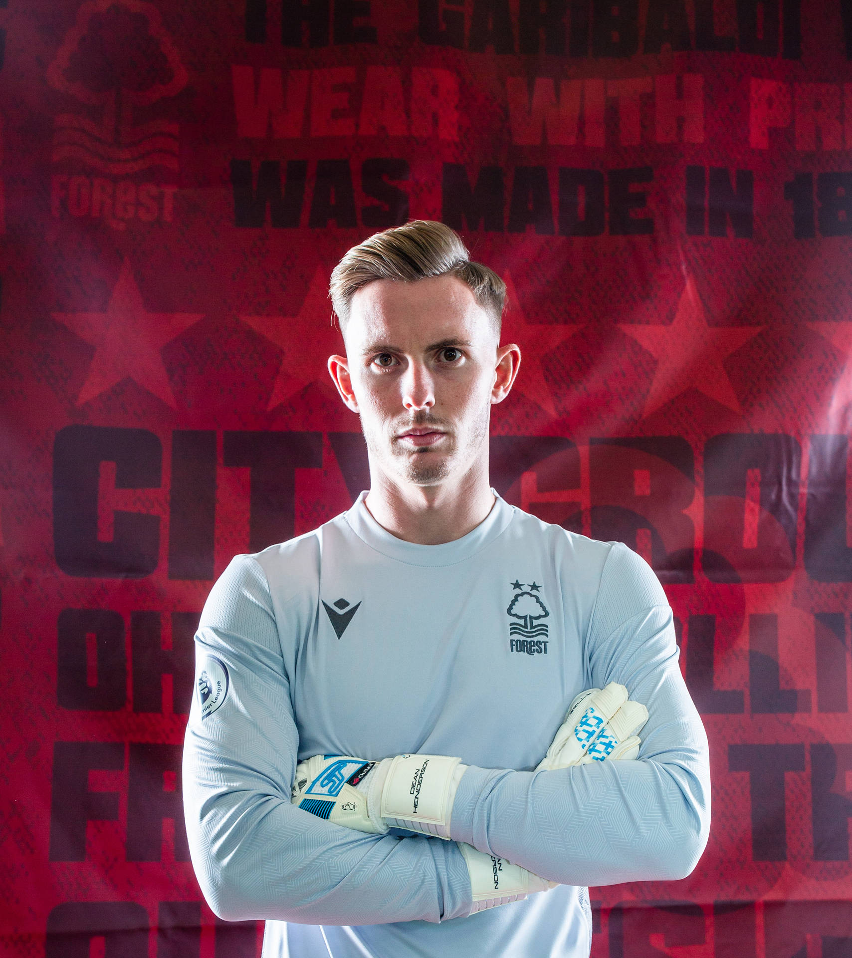 Dean Henderson Crossed Arms Background