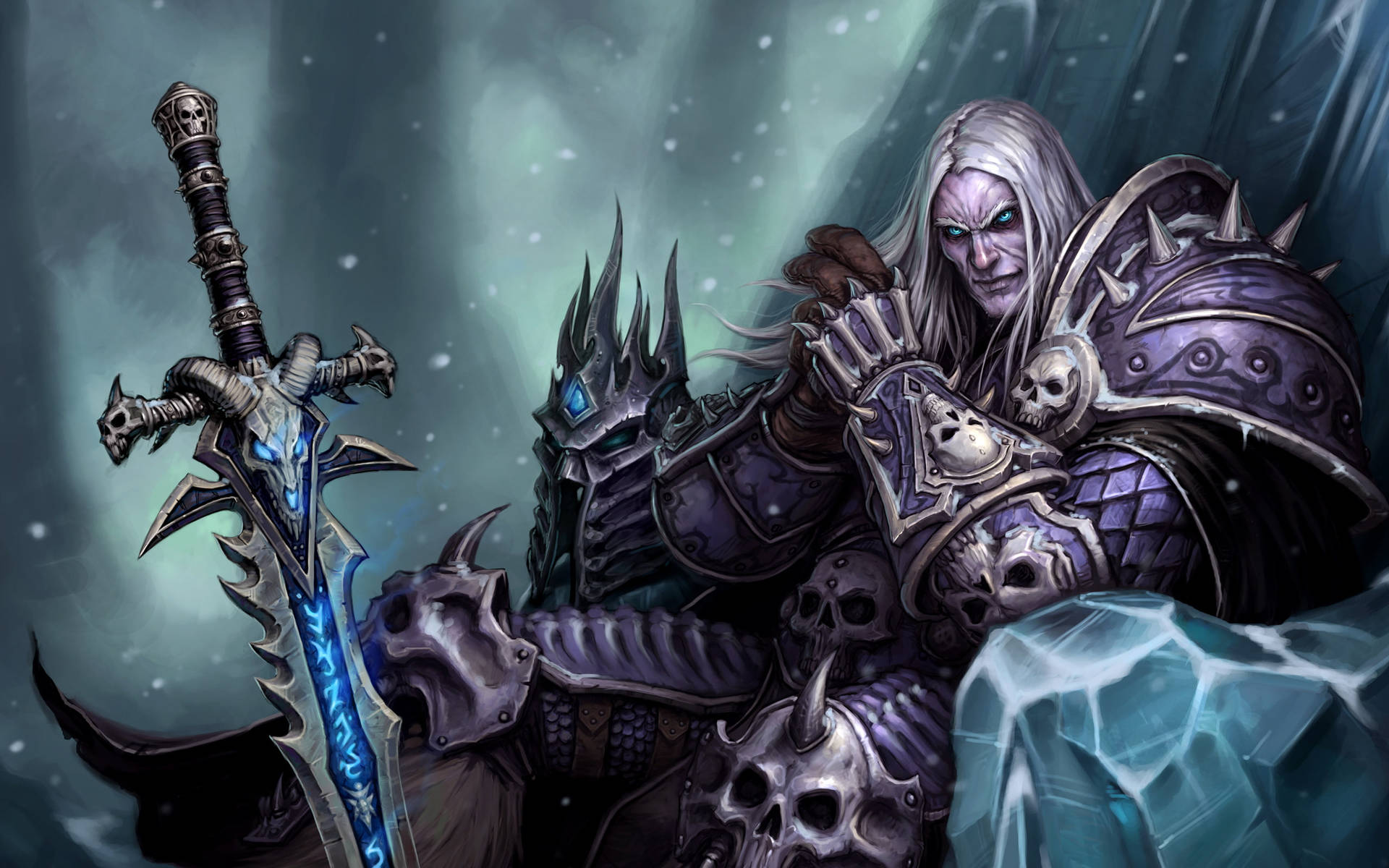Death Knight Arthas Frozen Throne Background