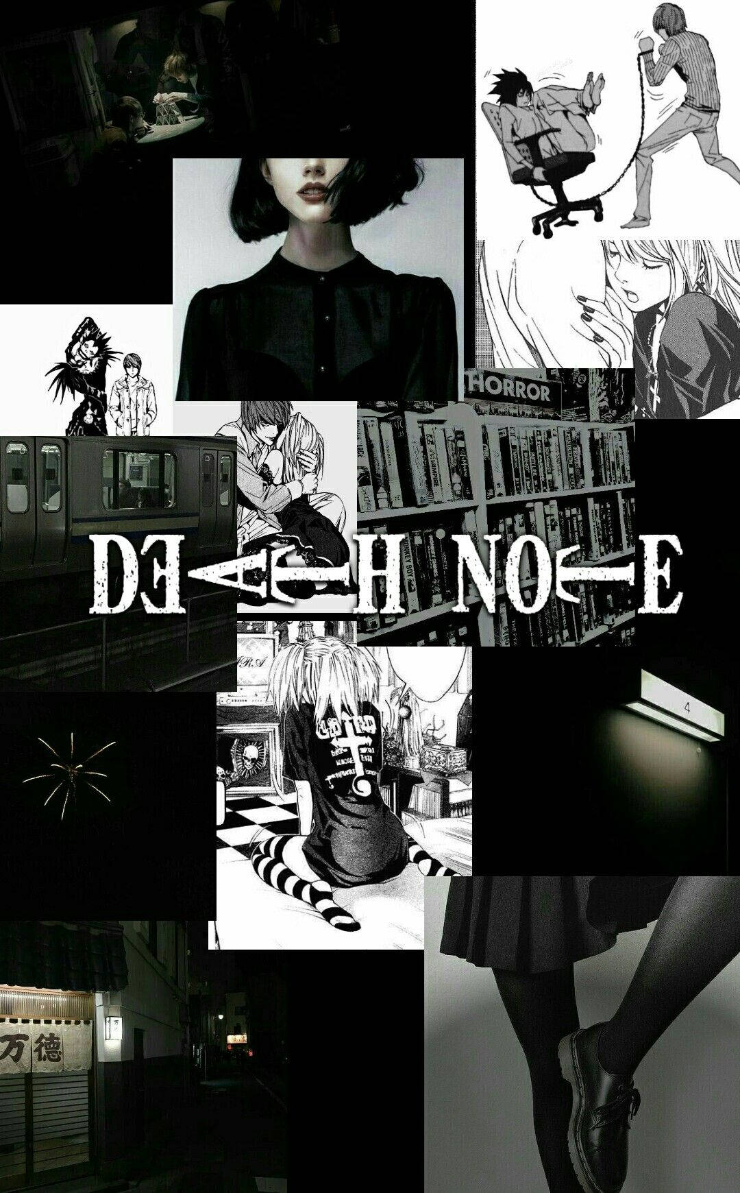 Death Note Aesthetic With Scenes And Characters Background