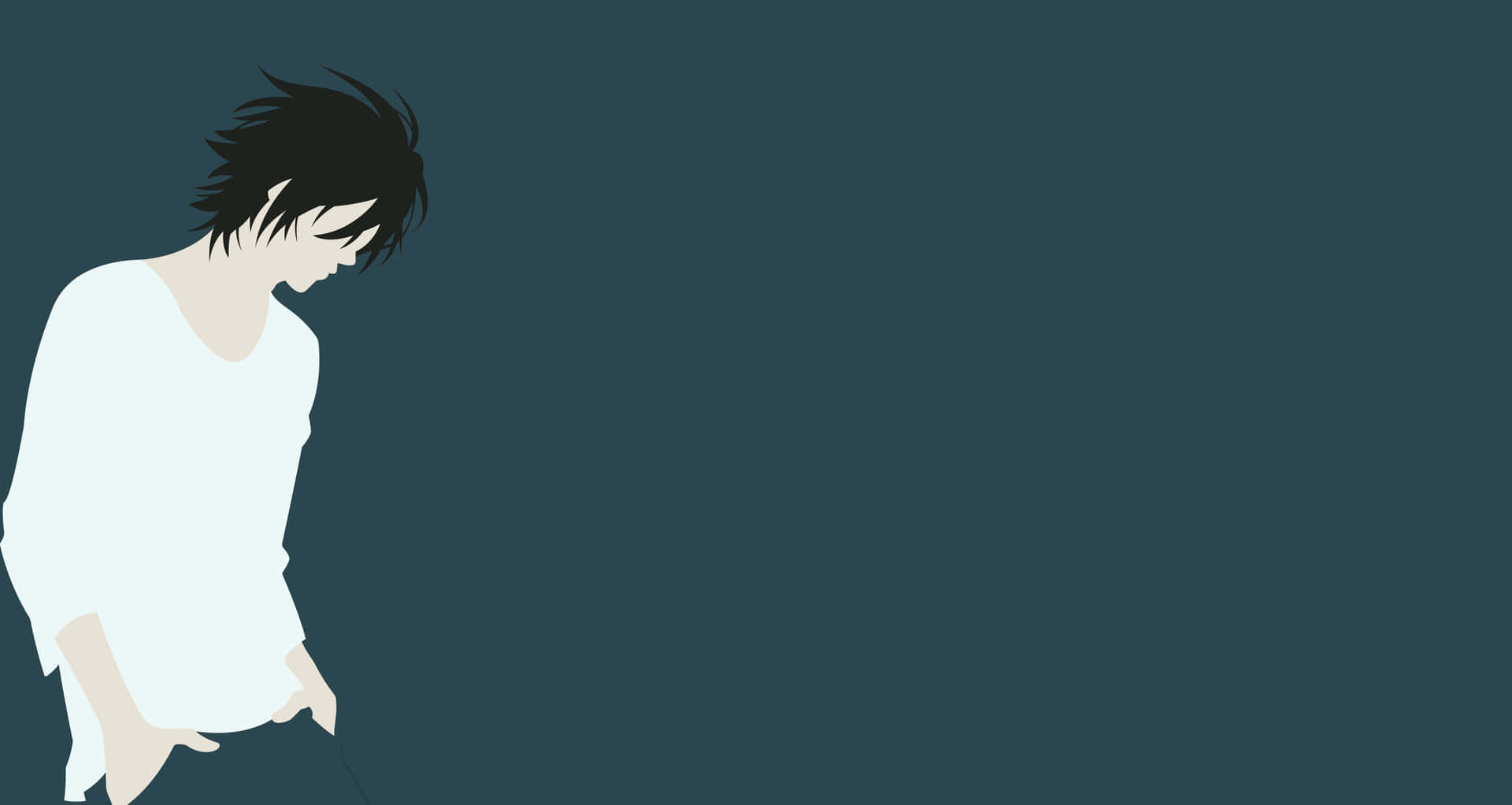 Death Note L Outline 4k Background