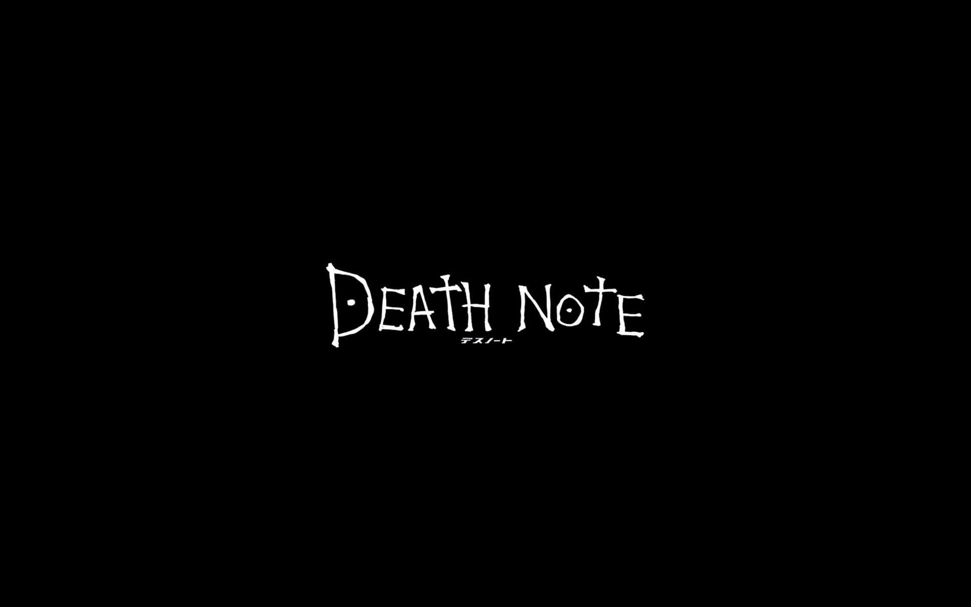 Death Note Minimalist Title 4k Background