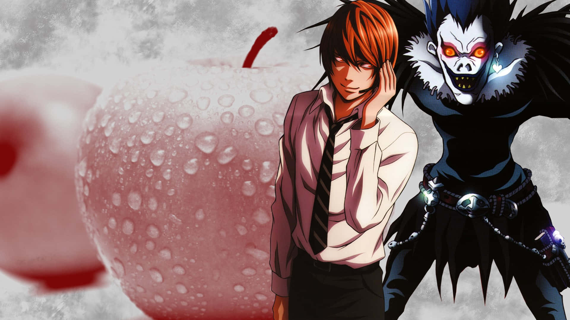 Death Note Ryukand Apple Background