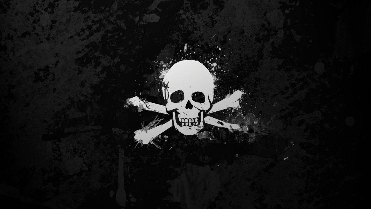 Death Skull Head Flag Background