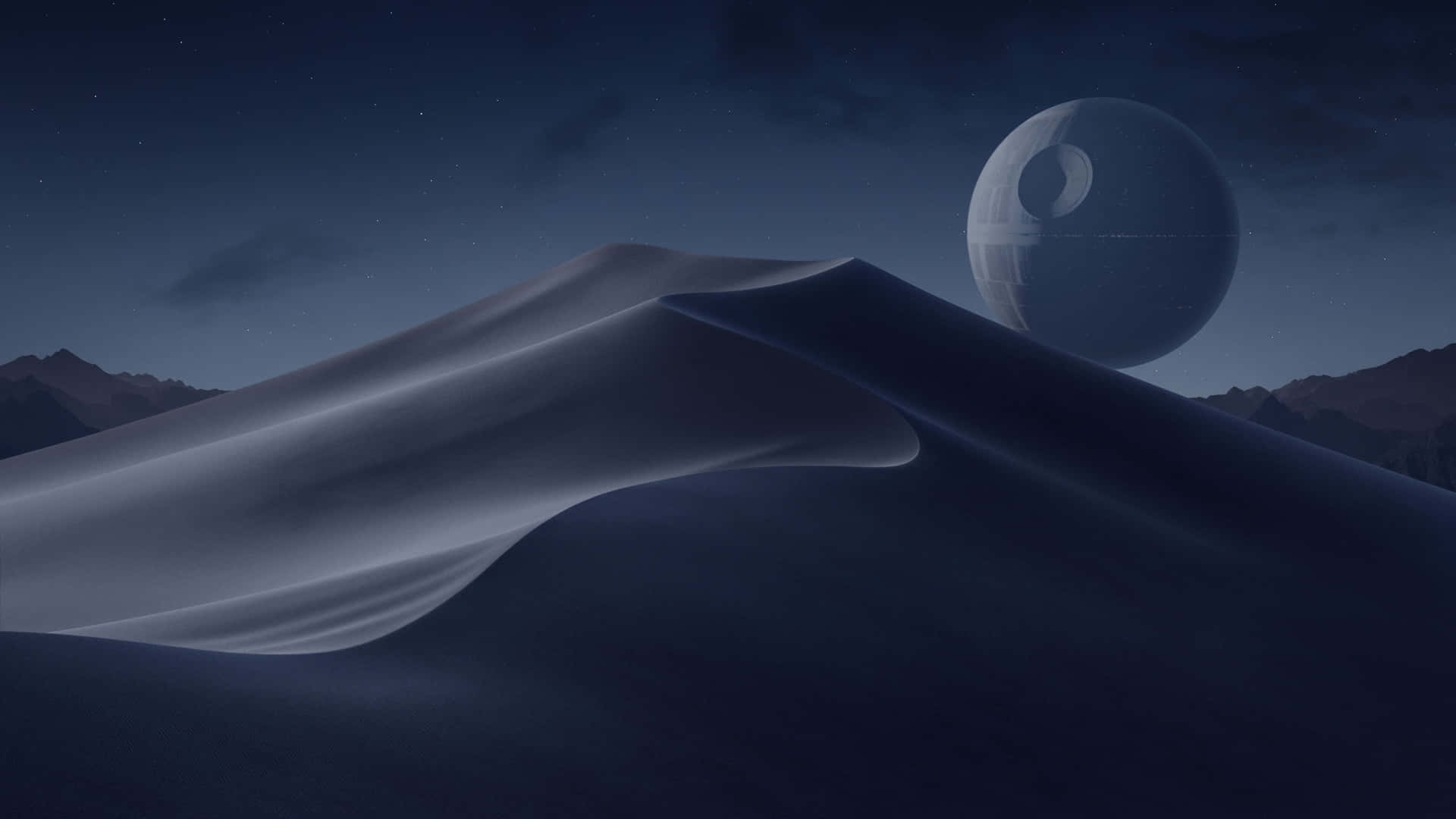 Death Star Over Dunes4 K Background