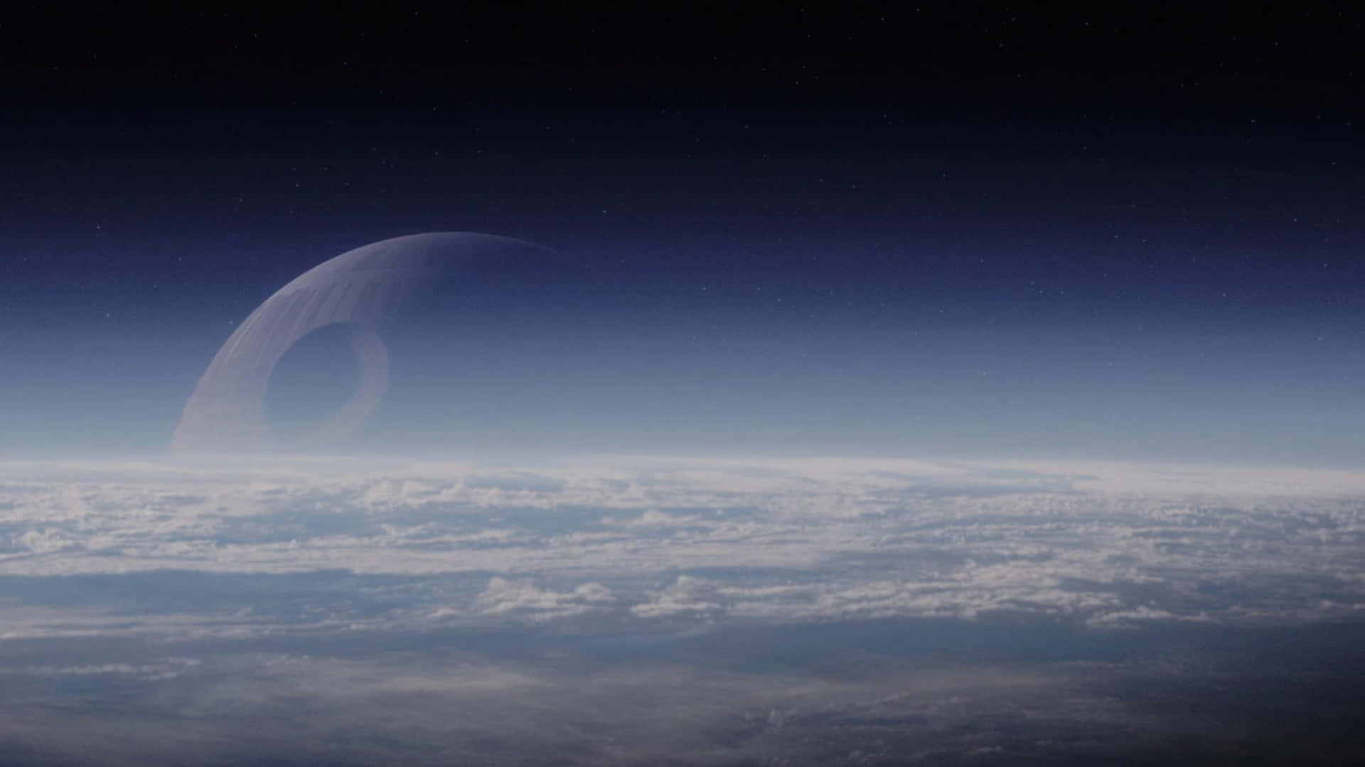 Death Star Over Horizon4 K Background