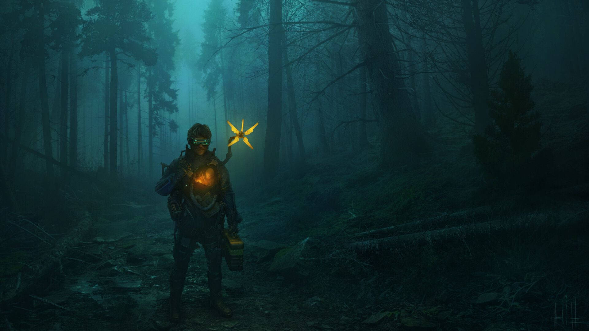 Death Stranding 1920x1080 Dark Forest Background