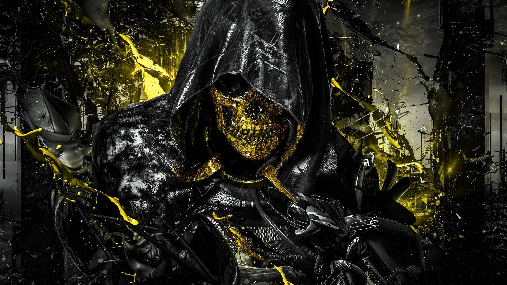 Death Stranding 1920x1080 Higgs Golden Mask Background