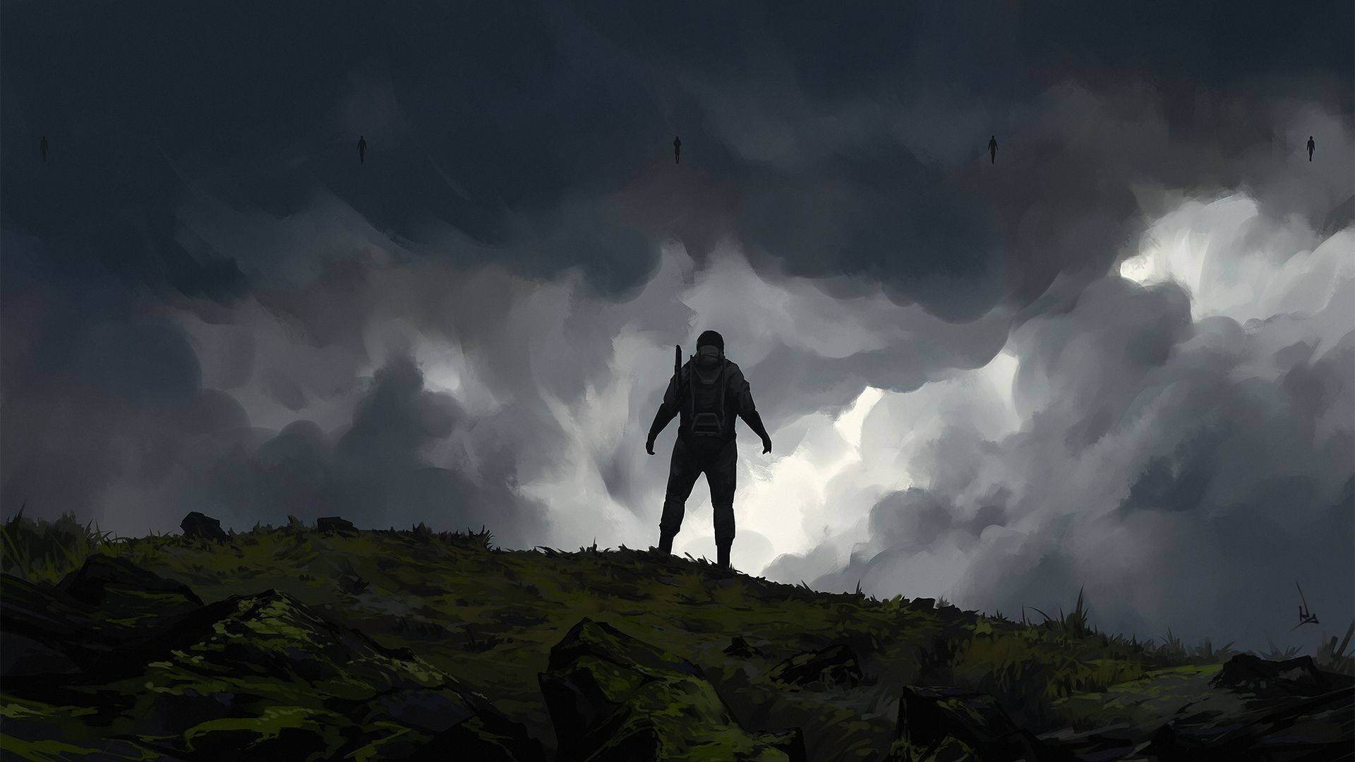 Death Stranding 1920x1080 On The Hill Background