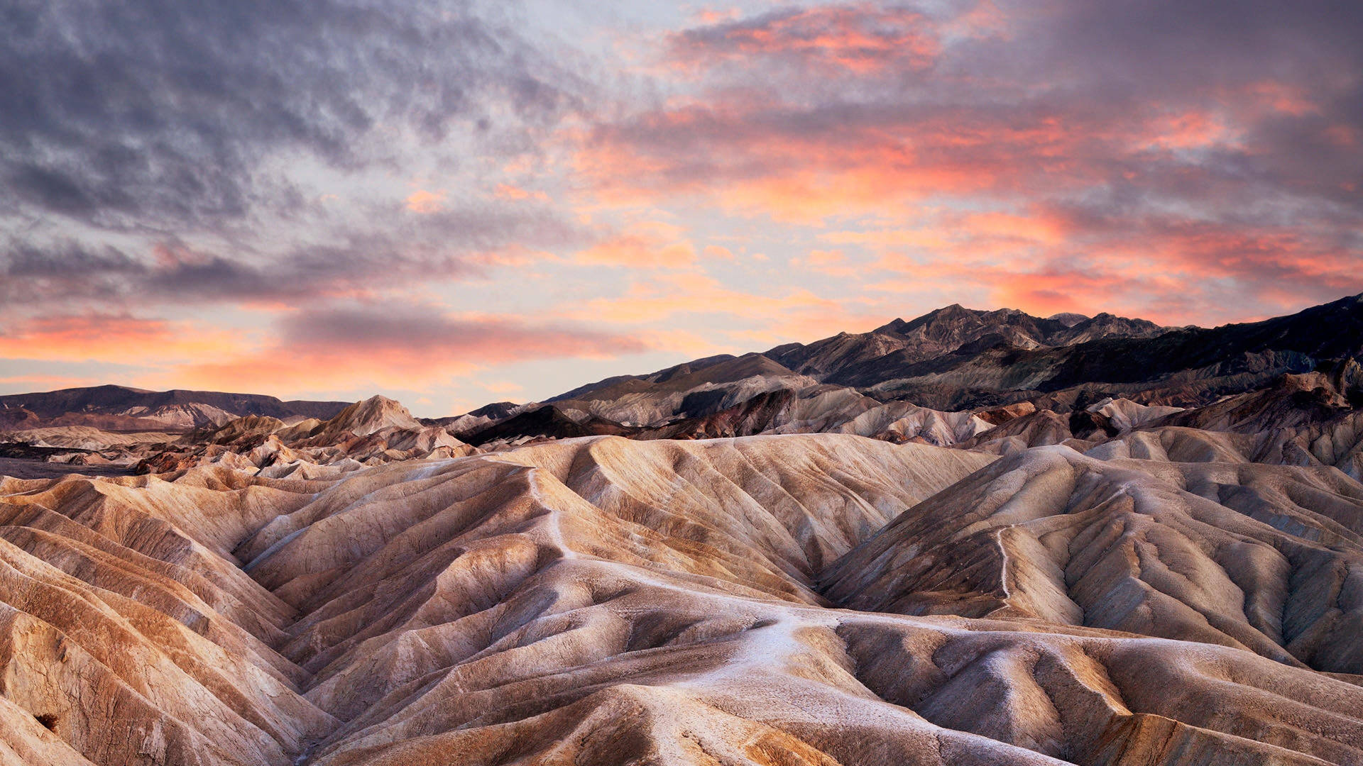 Death Valley Sunset Mountains Background