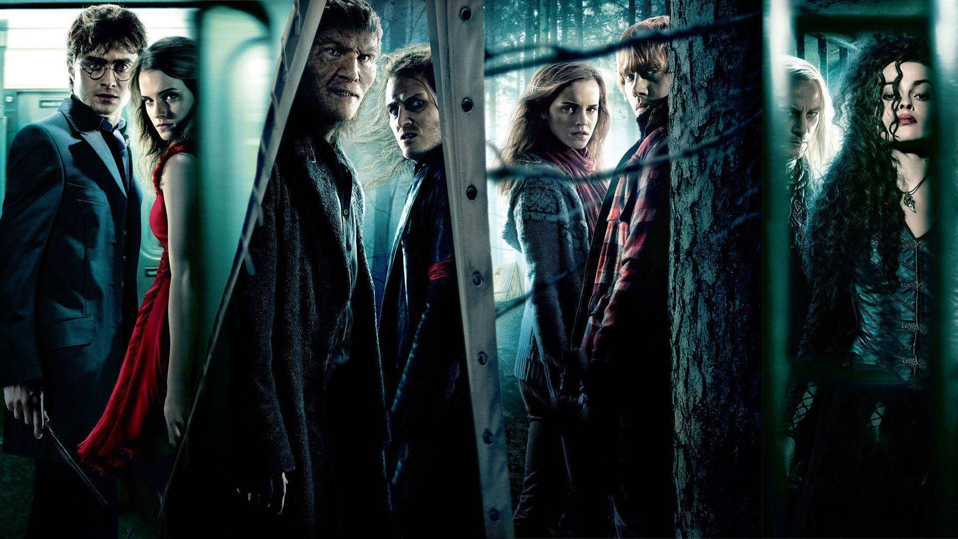 Deathly Hollows Cast Harry Potter Desktop Background