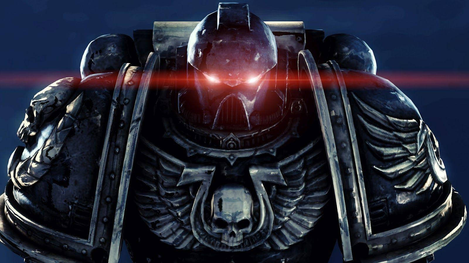 Deathwatch Glowing Eyes Warhammer 40k Hd Background