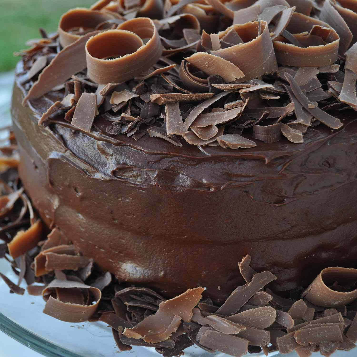 Decadently Delicious Chocolate Cake With Buttercream Frosting Background