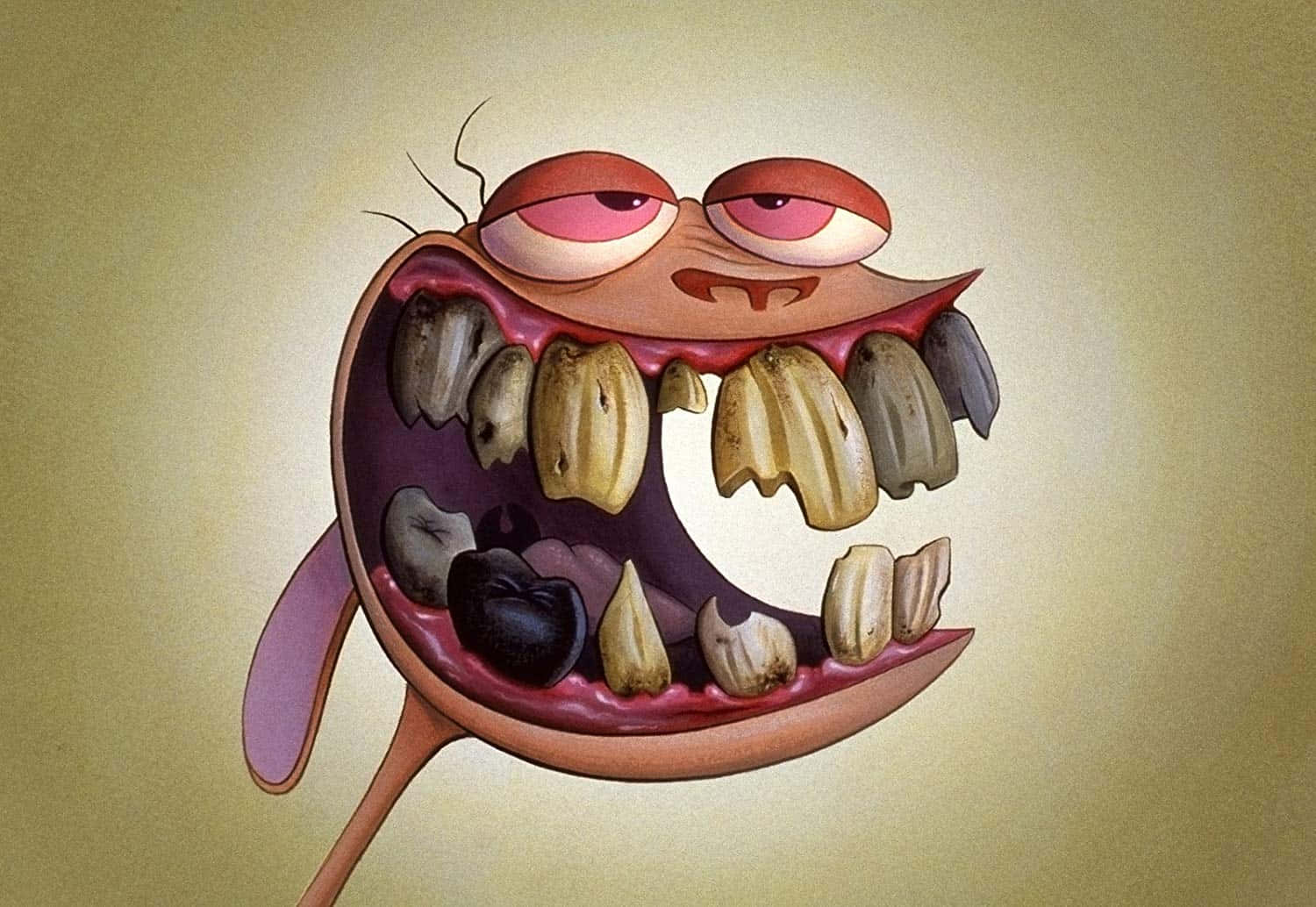 Decayed Teeth Cartoon Character Background