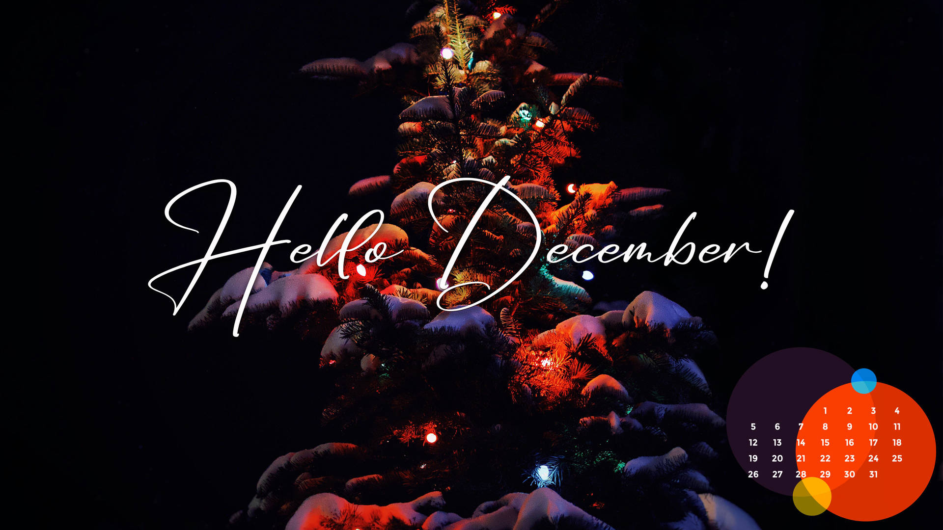 December Christmas Night Calendar 2021 Background