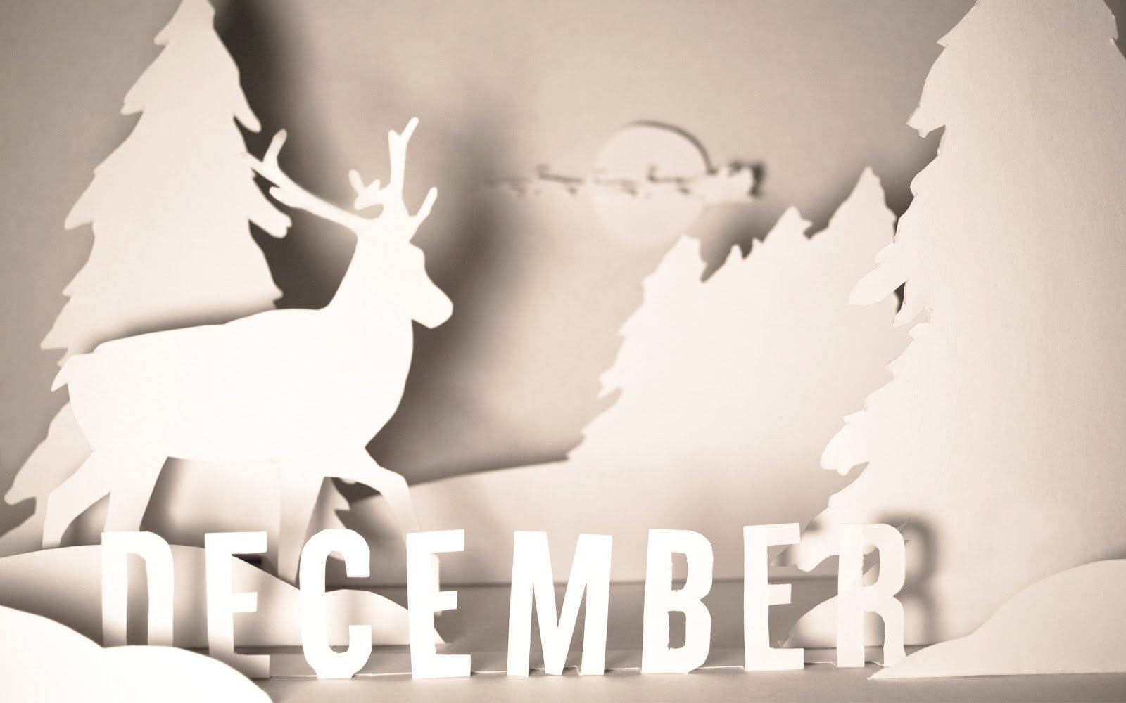 December Month Art Background