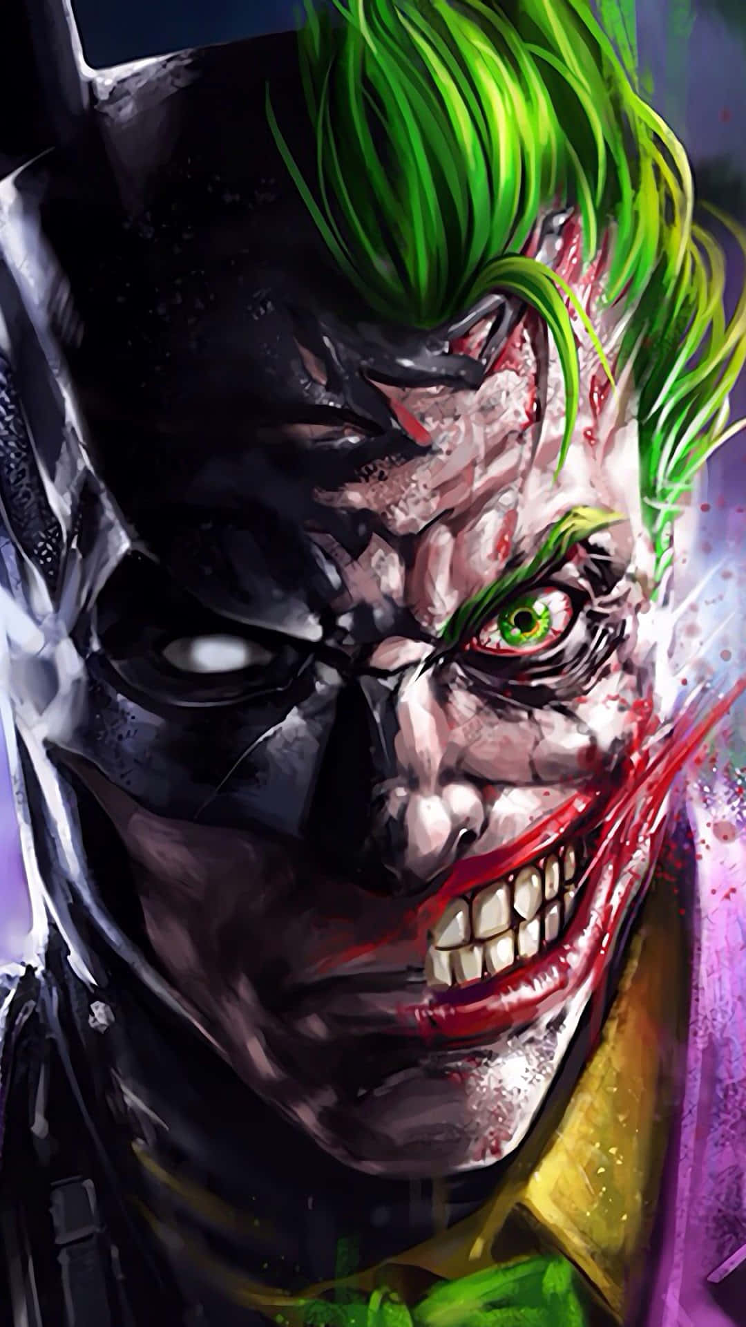 Decomposing Cool Joker Portrait Background