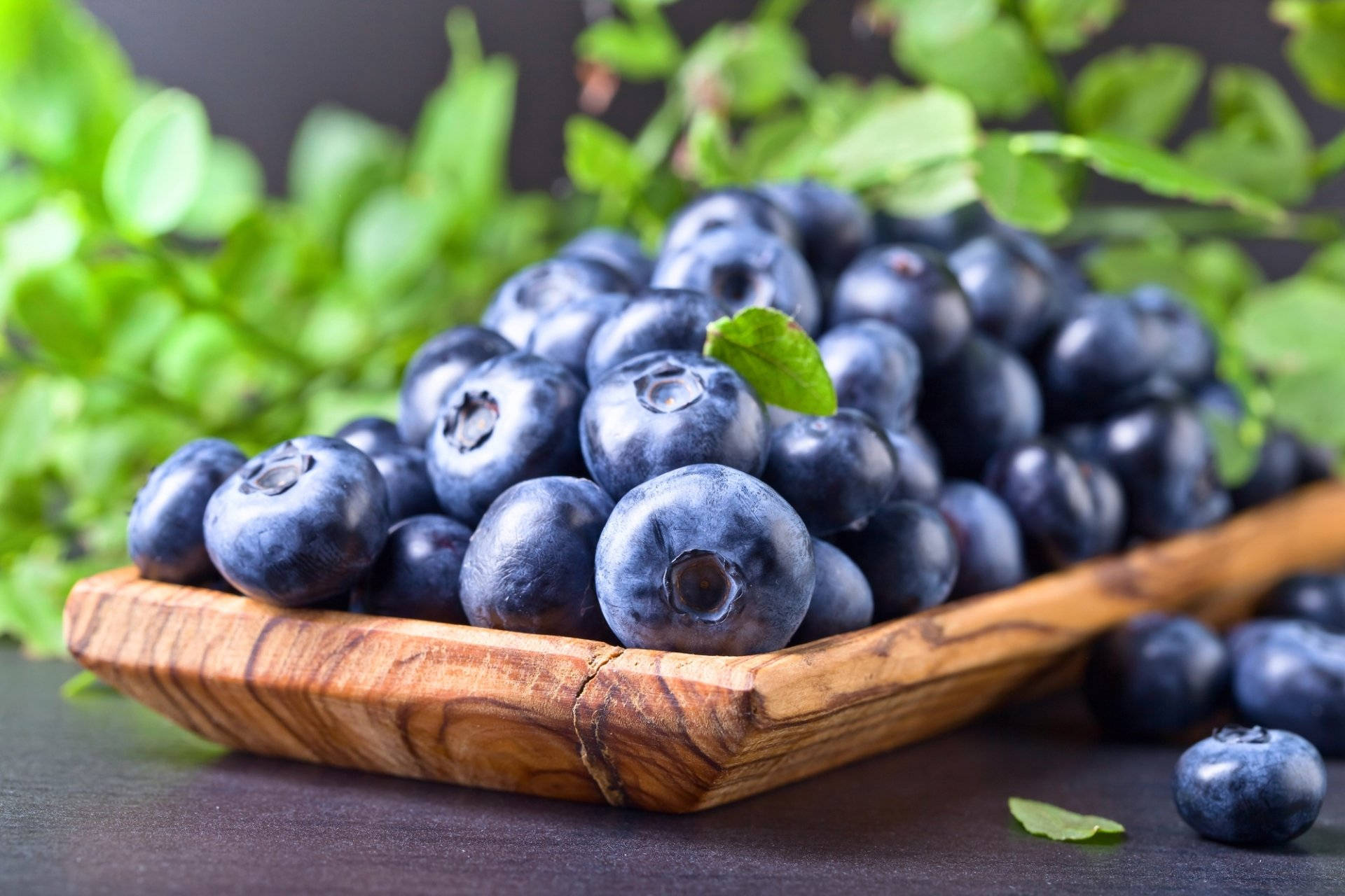 Decorated Counter Of Blueberries