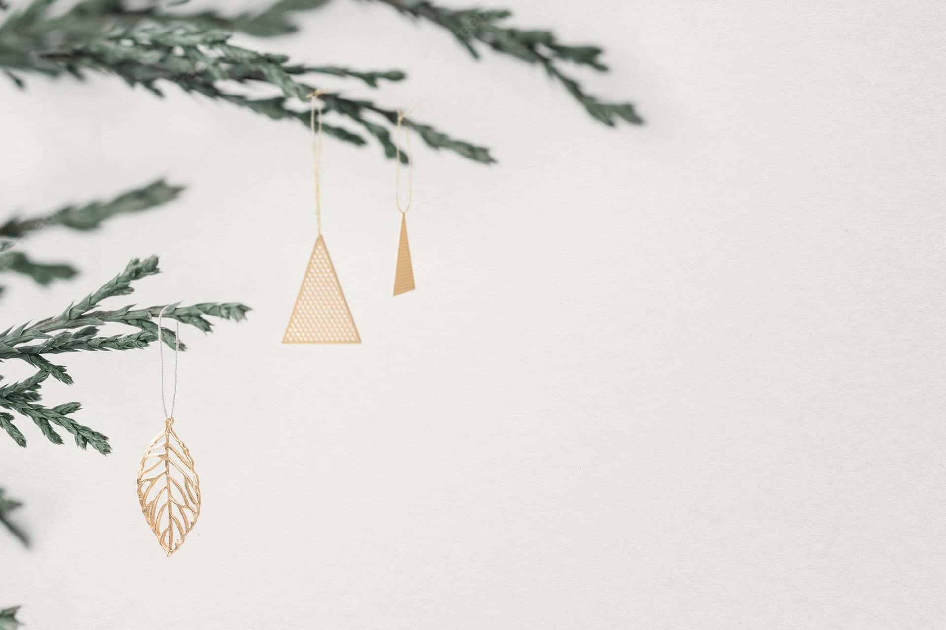 Decorations Minimalist Christmas Desktop Background