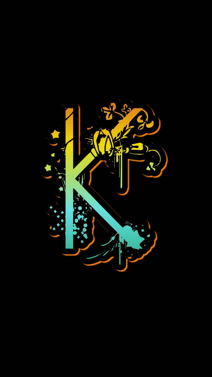 Decorative Gradient K Alphabet