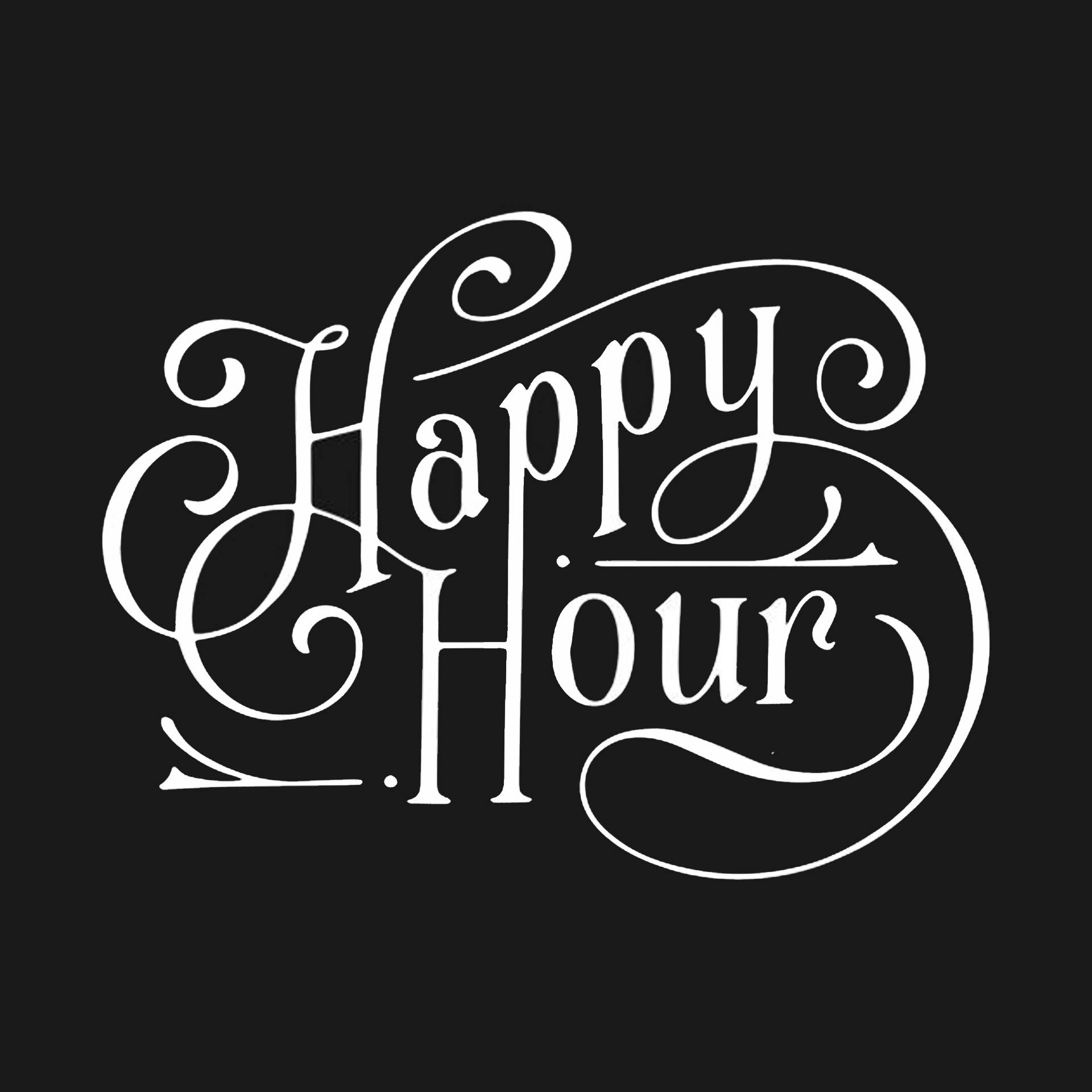 Decorative Happy Hour Text Art
