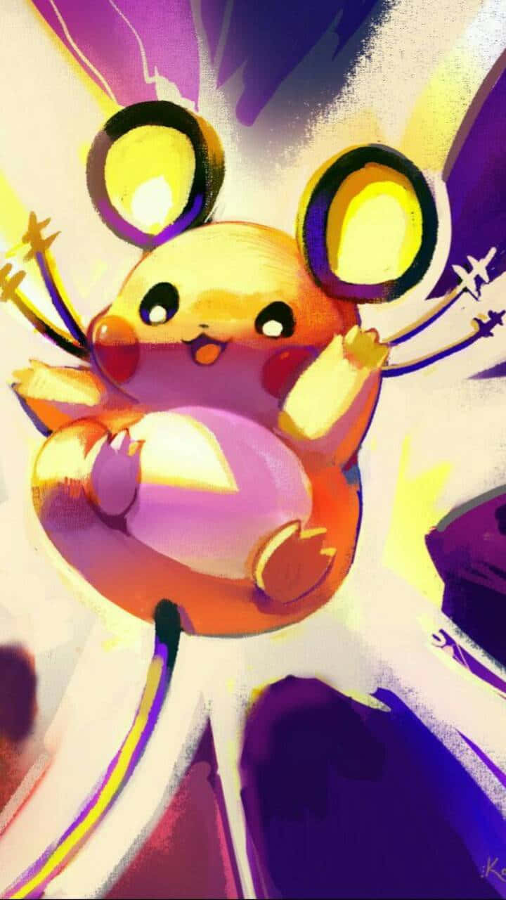 Dedenne Art Painting Background