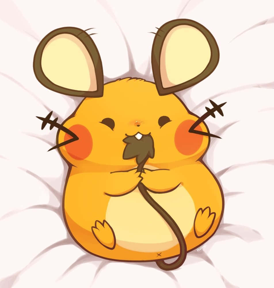 Dedenne On Pink Bed