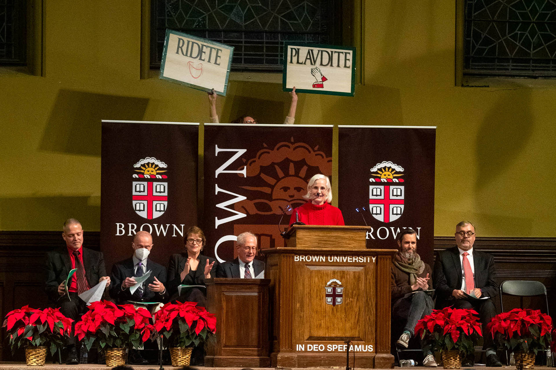 Dedicated Faculty At Brown University In A Celebration Event