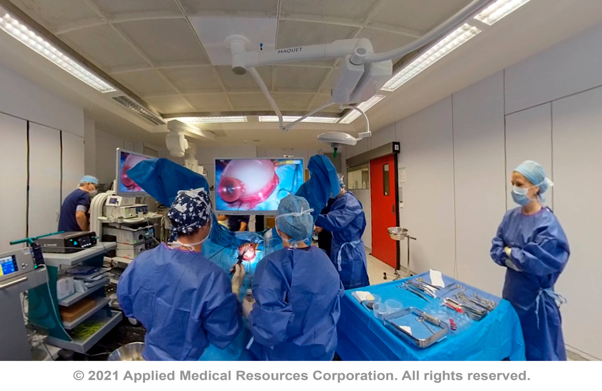 Dedicated Surgeon In Operation Room Background