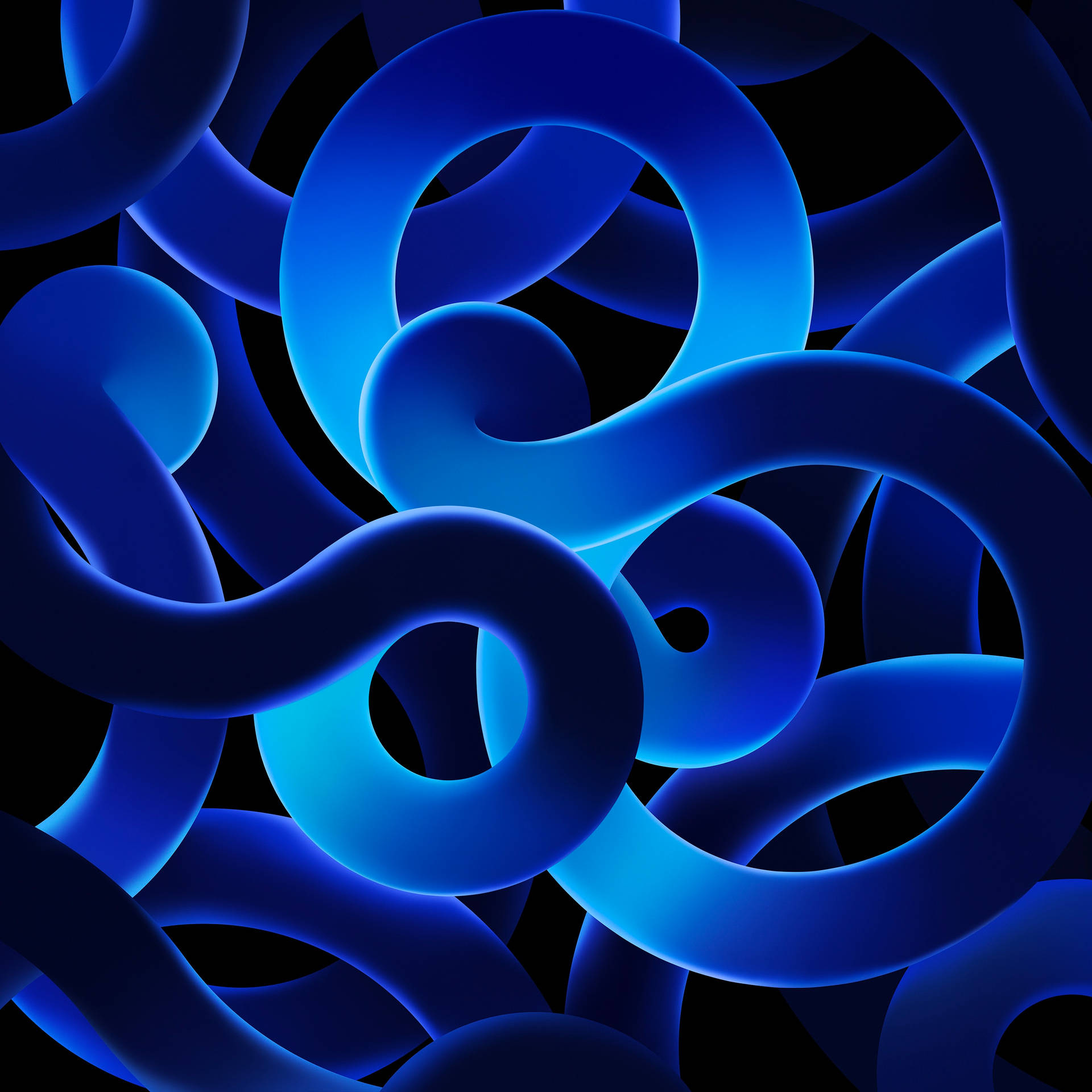 Deep Blue Swirls Ipad Air 4 Background