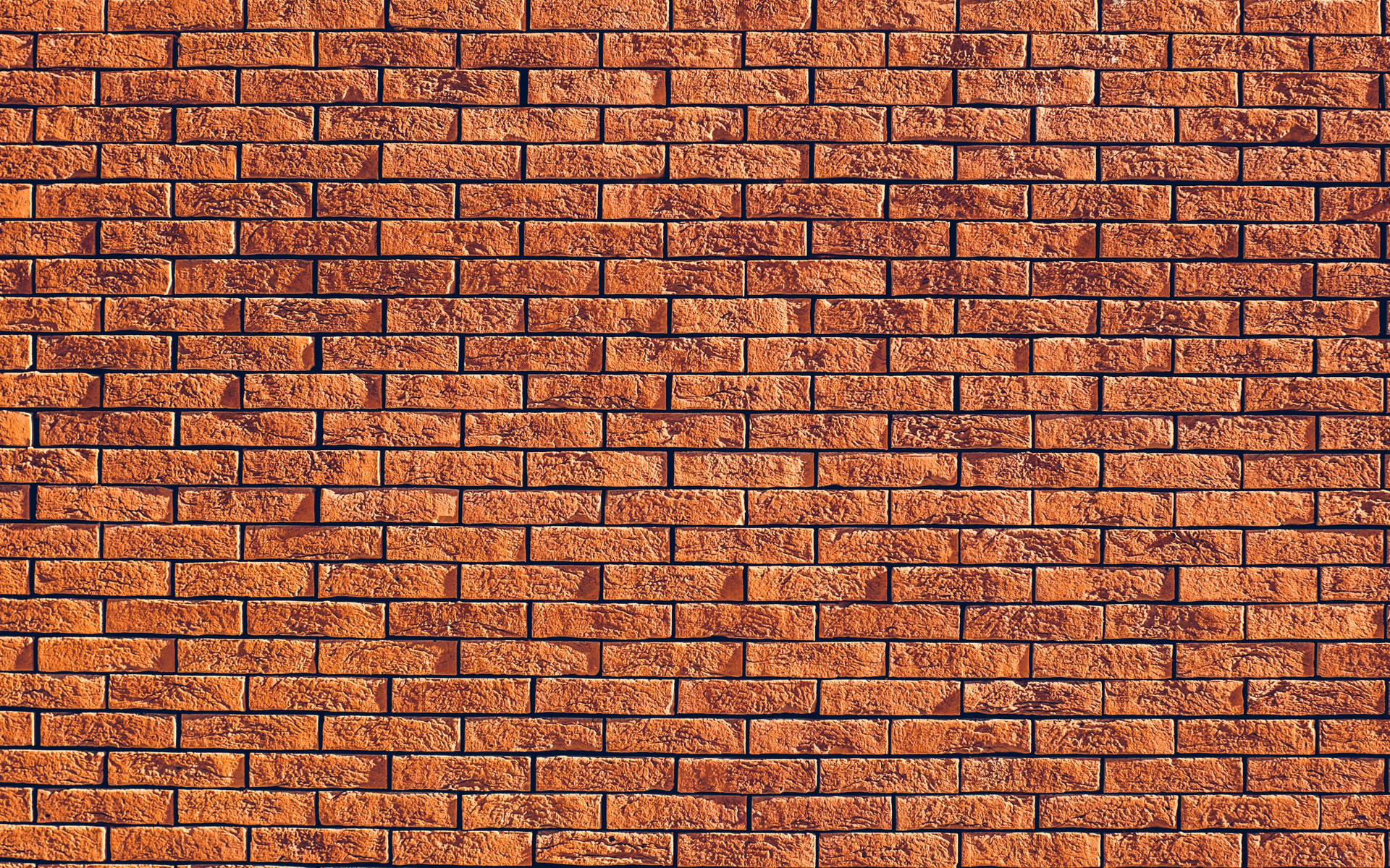 Deep Orange Brick Texture Background