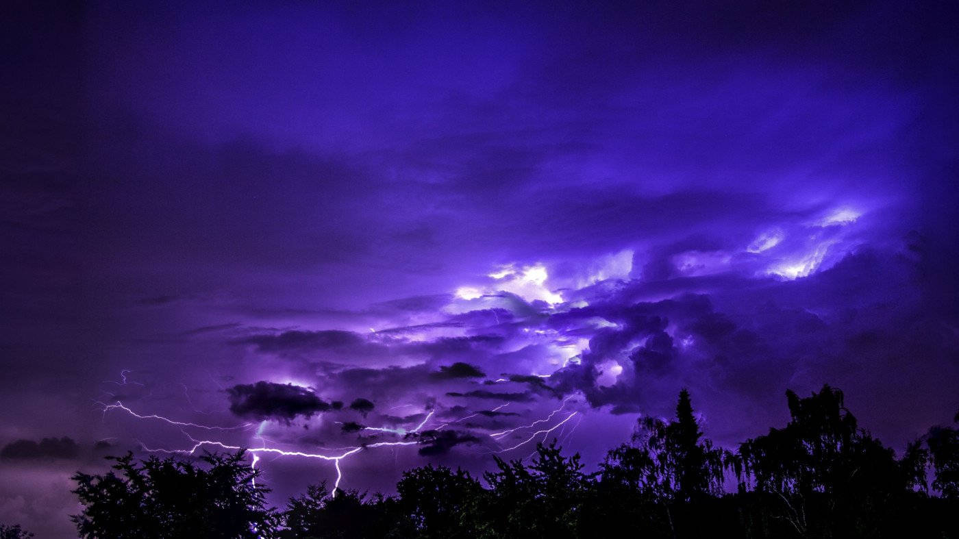 Deep Purple Thunderstorm Background