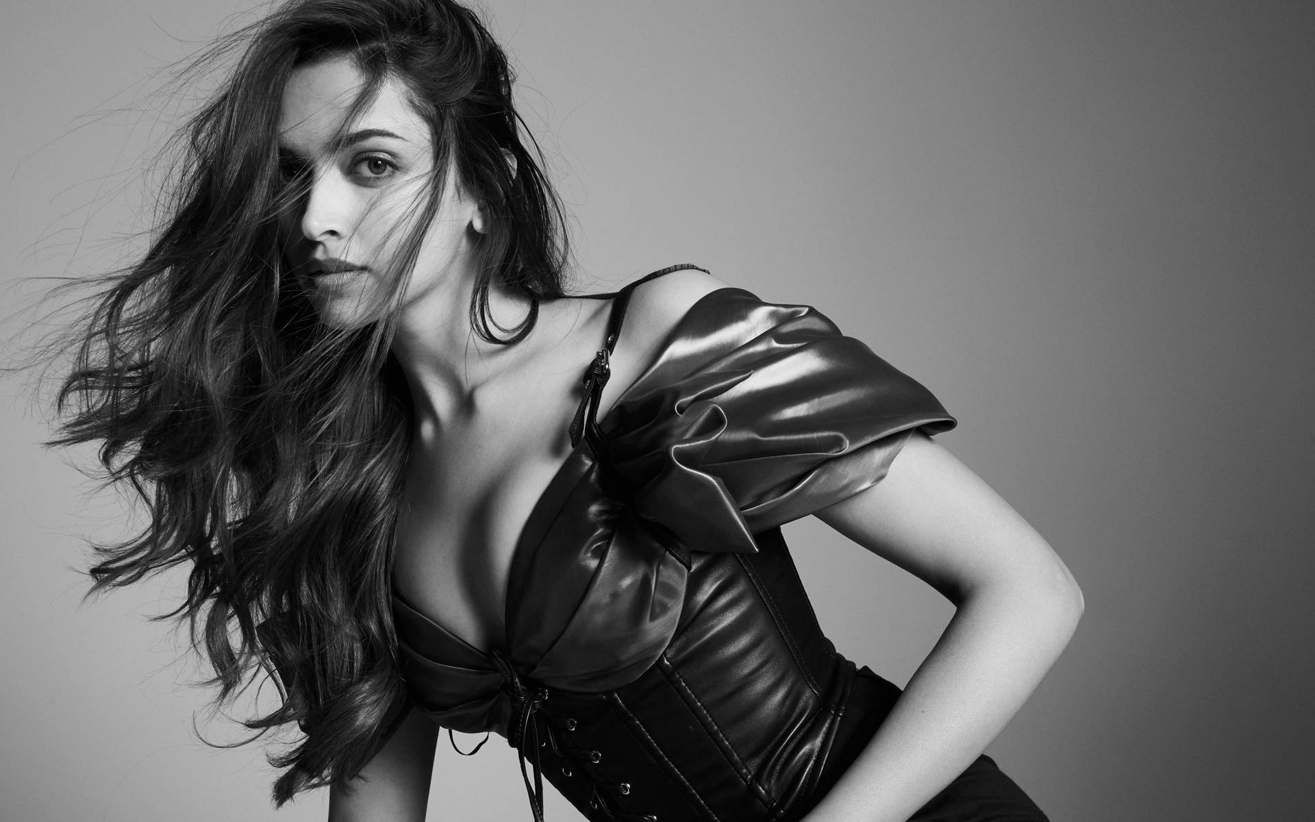 Deepika Padukone Monochrome Photoshoot Background