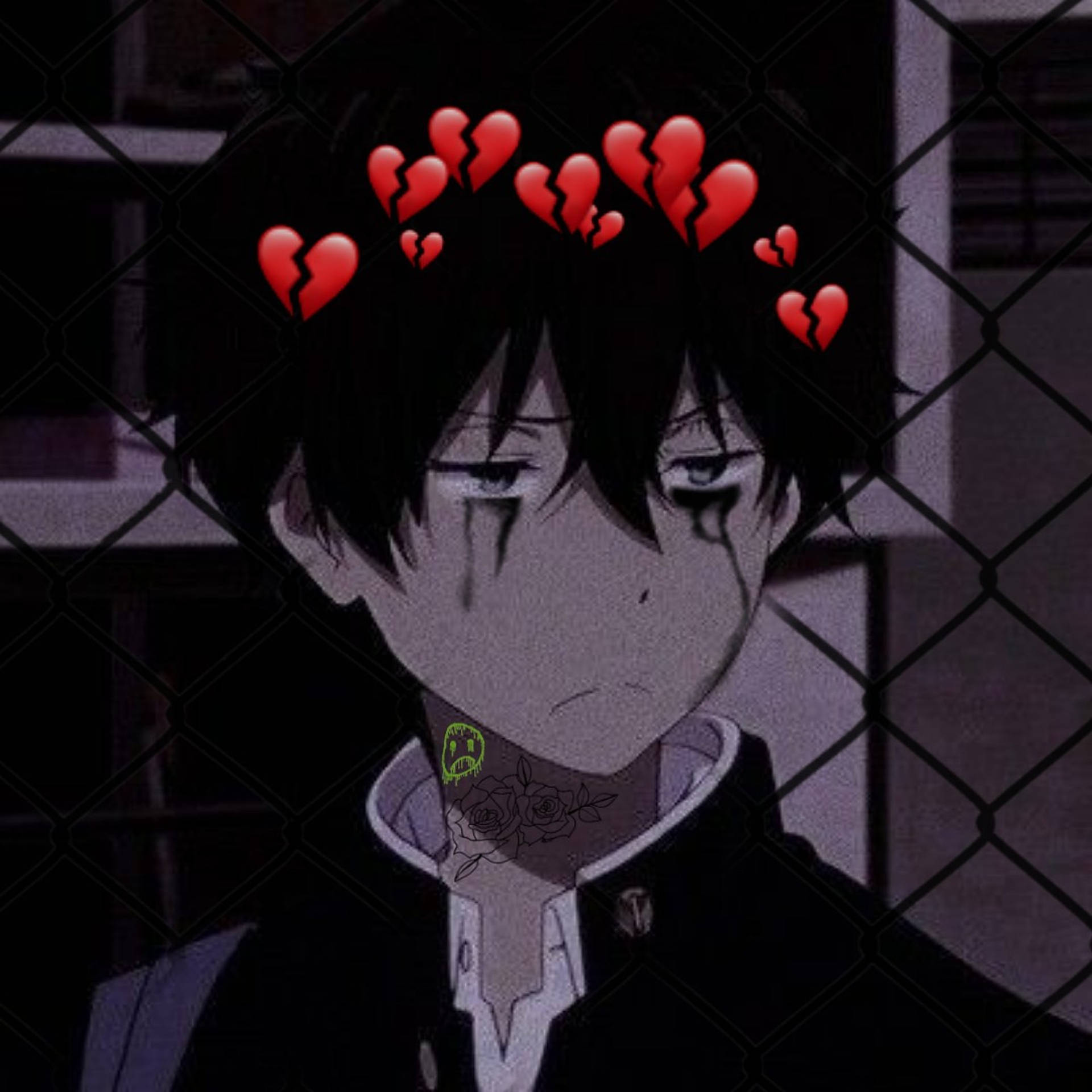 Deeply Distressed - A Crying Boy's Sad Pfp Background