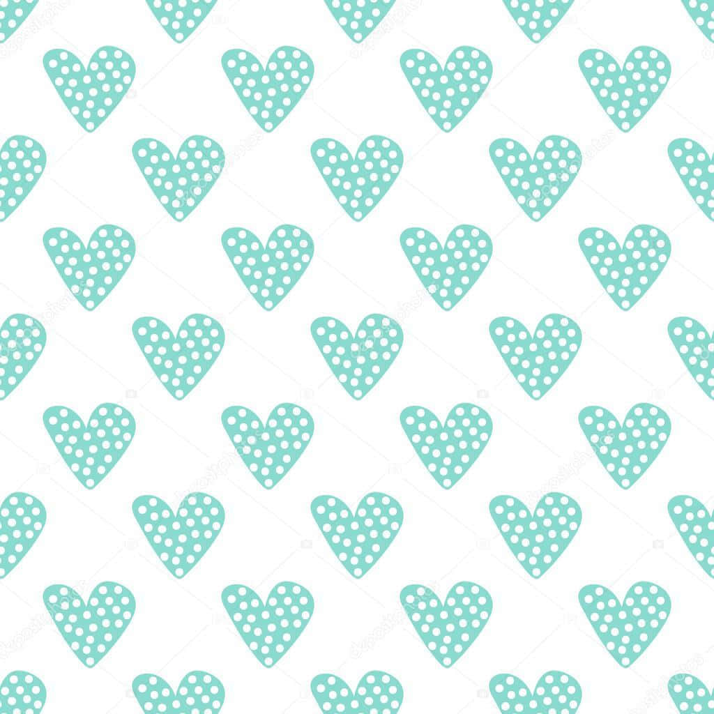 Deeply Passionate Hearts In A Refreshing Mint Green