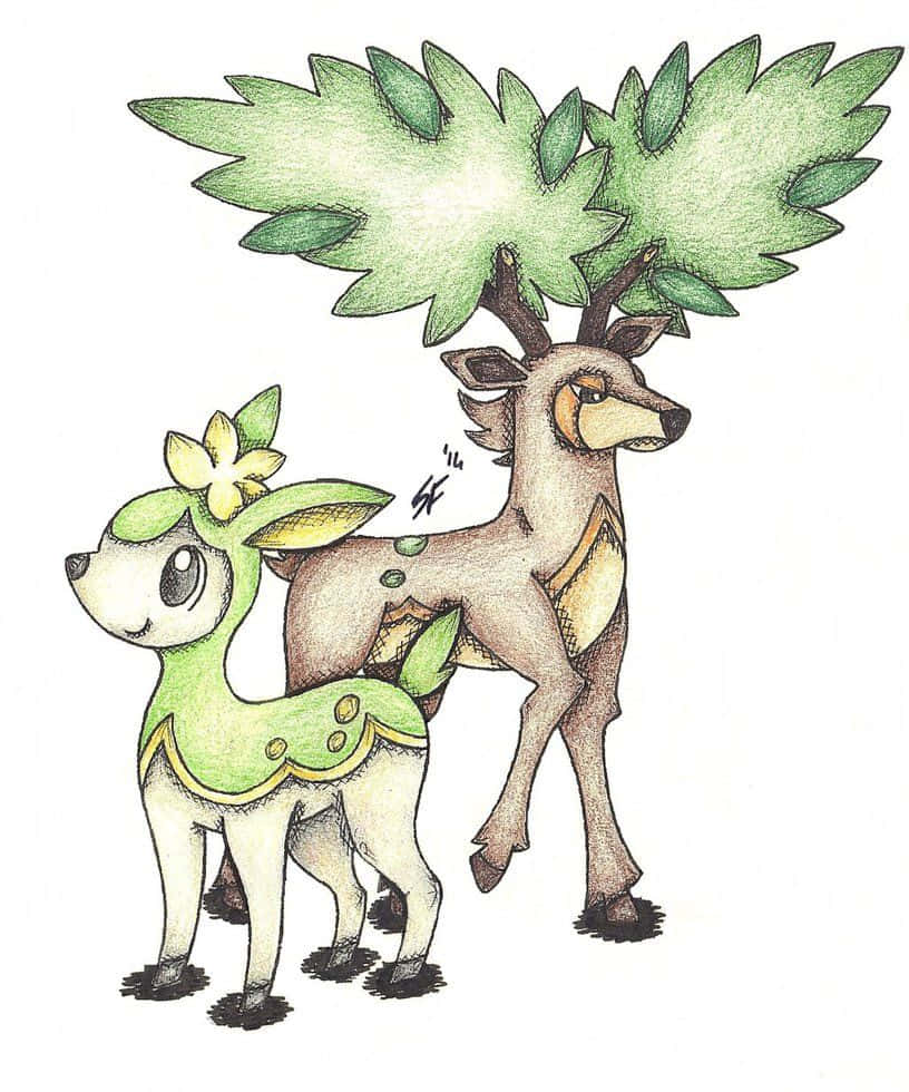 Deerlingand Sawsbuck Artwork Background