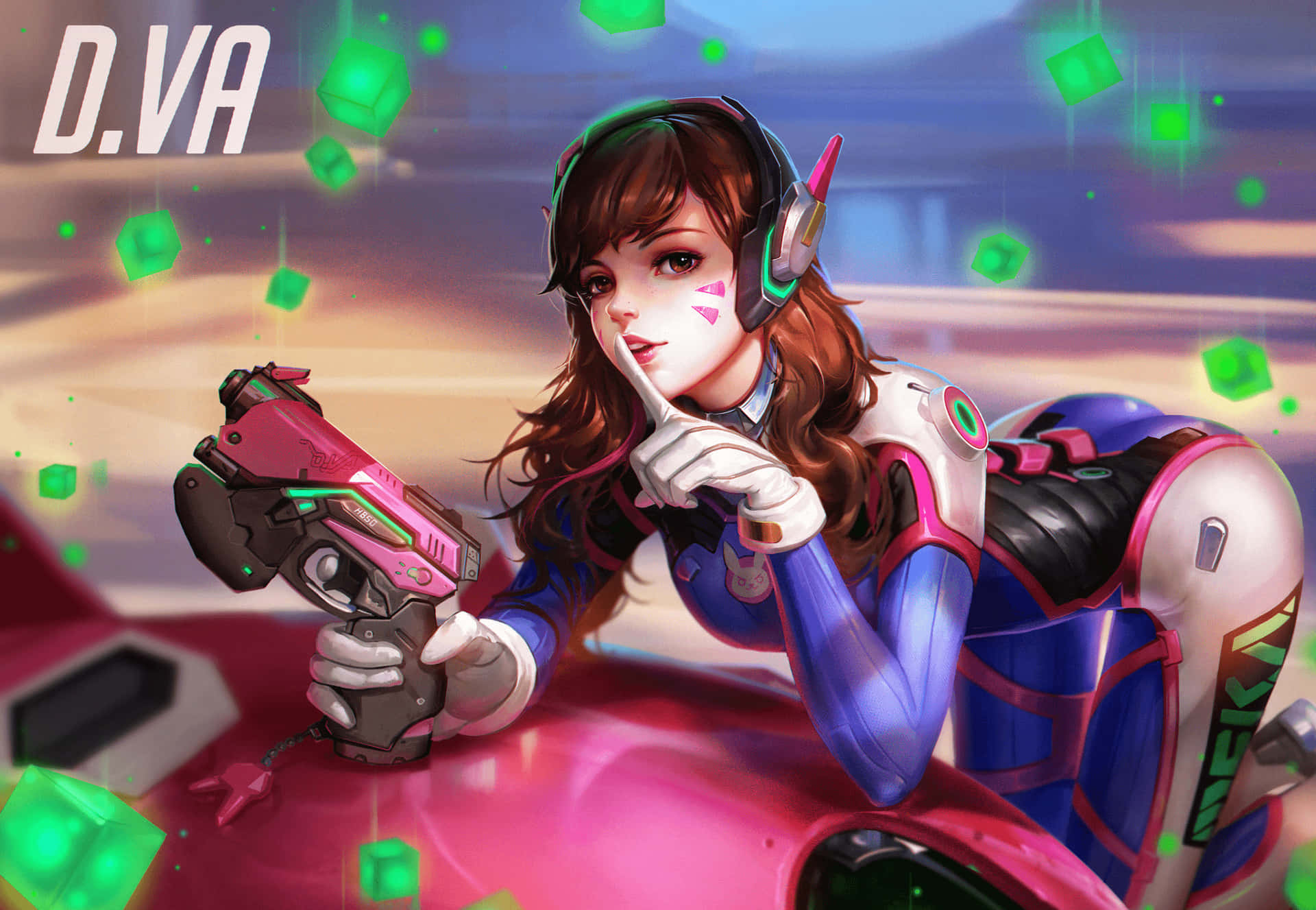 Defeat Is Not An Option With D.va From Overwatch Background
