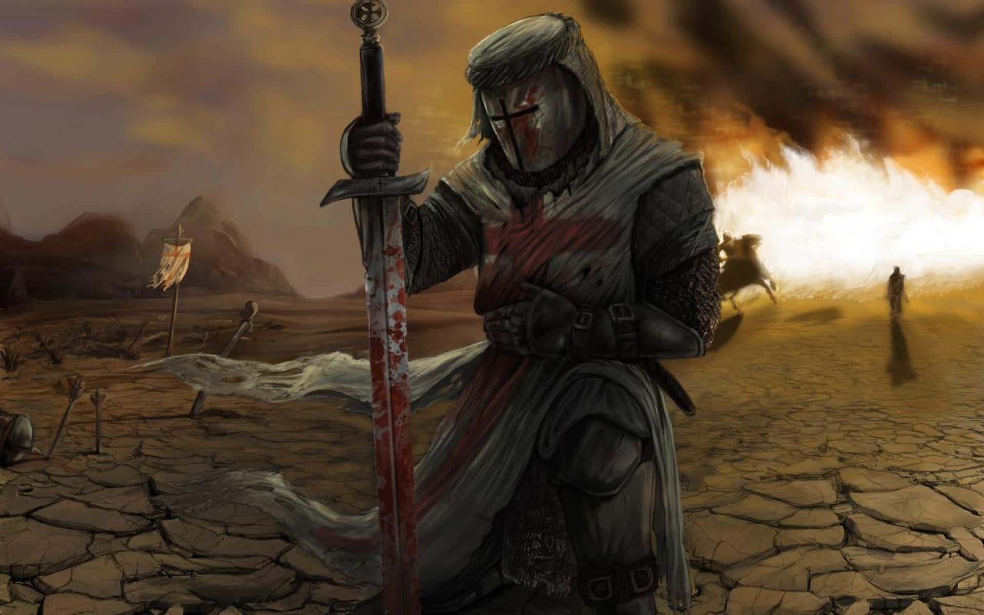 Defend Your Faith With Strength And Courage. Background