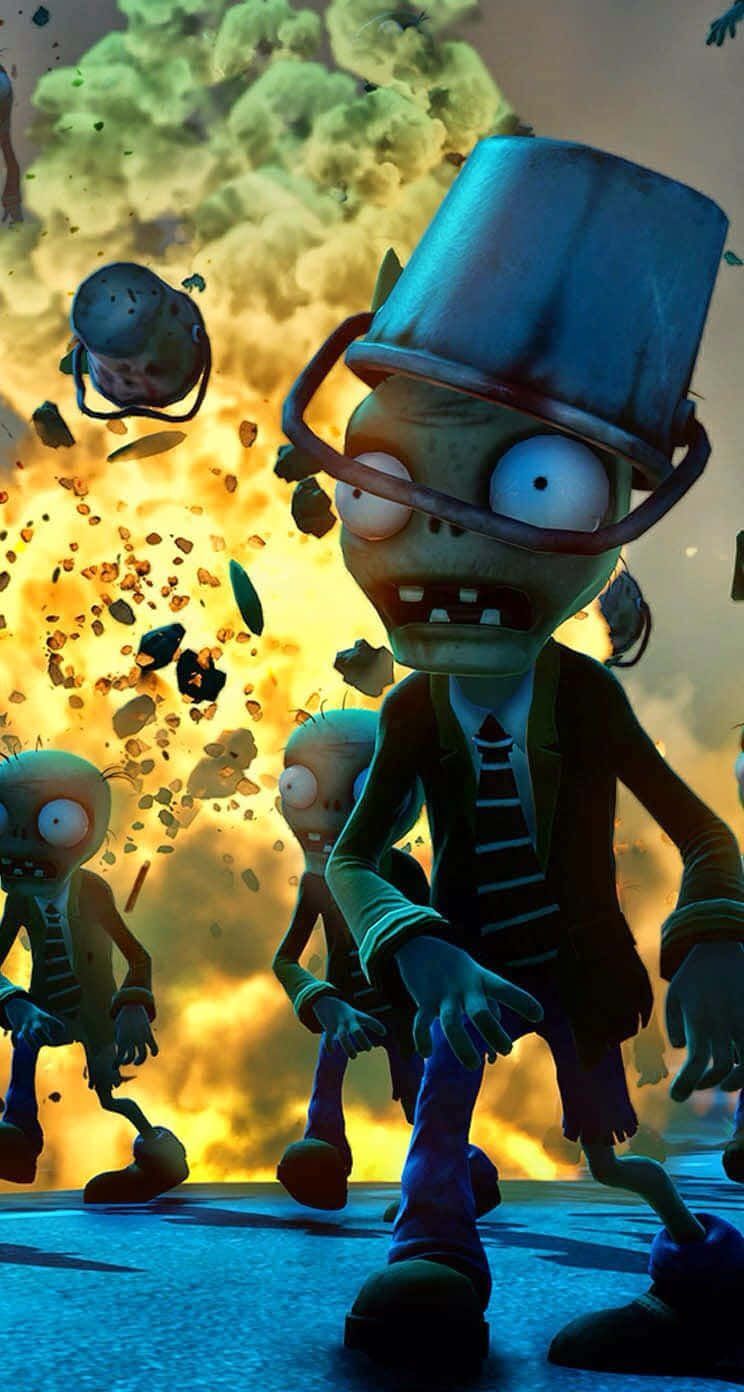Defend Your Garden From The Zombie Horde In Plants Vs Zombies. Background