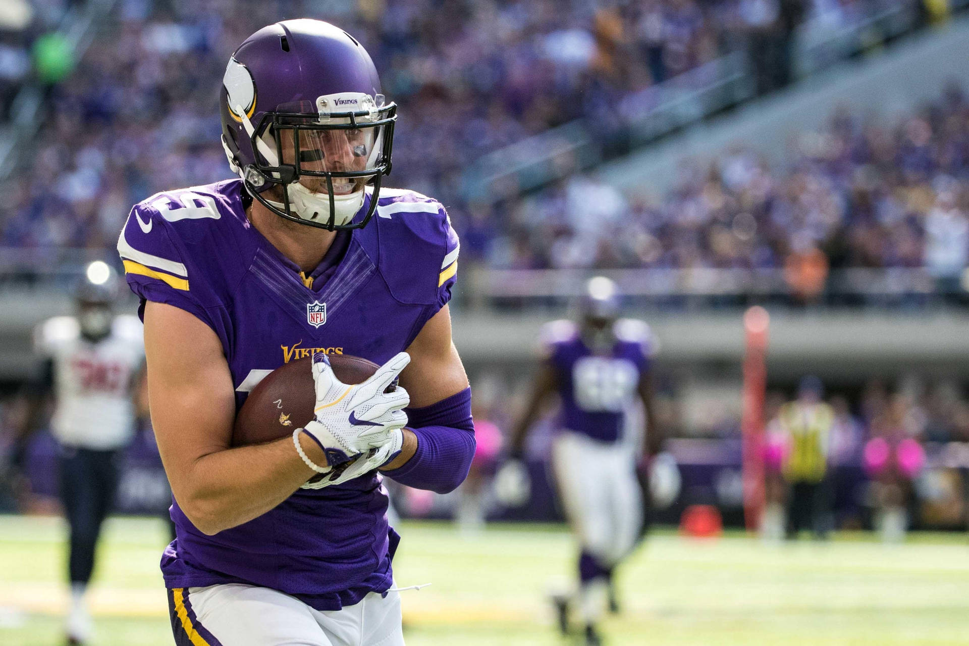 Defense Football Grip Adam Thielen Background