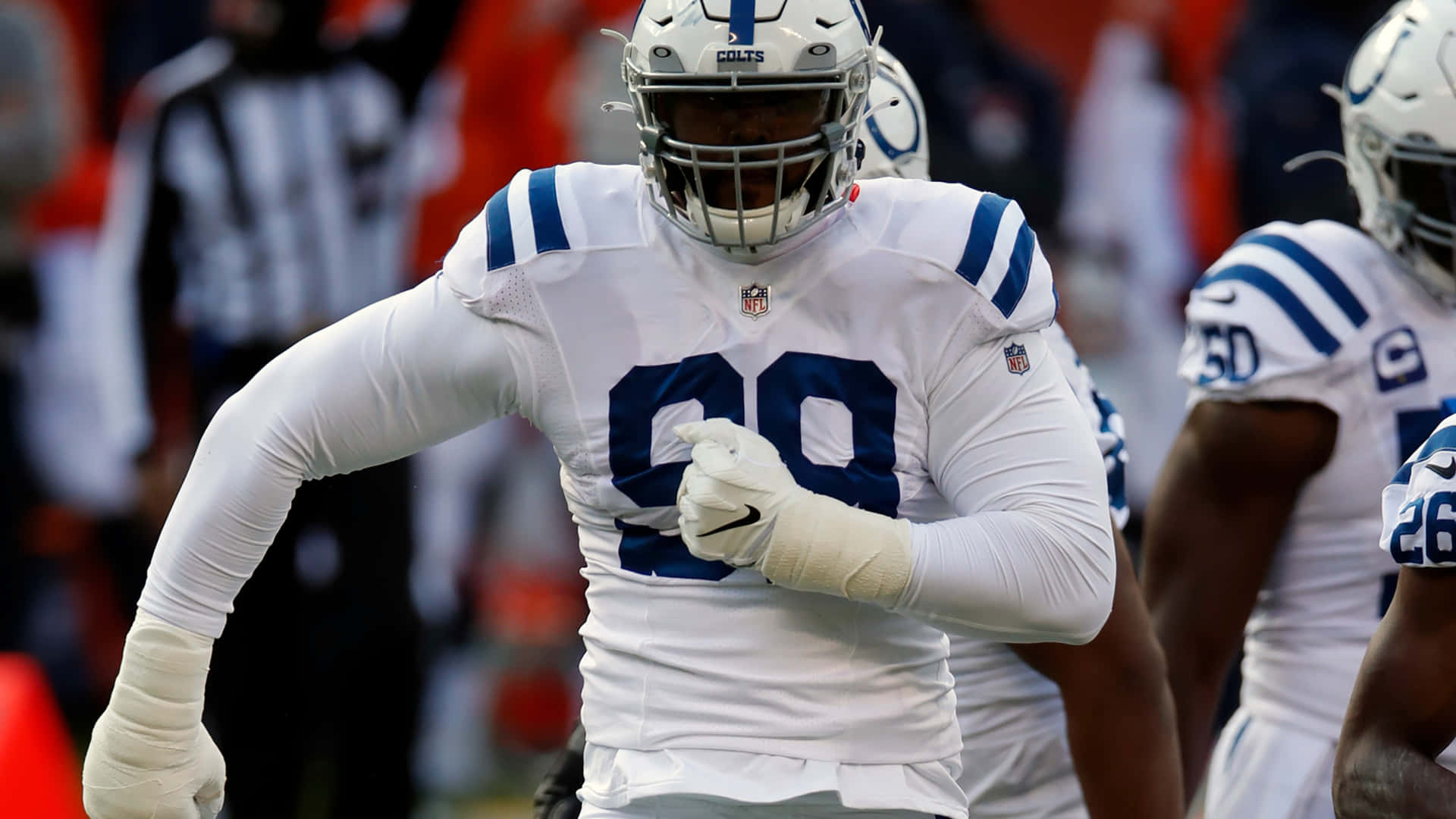 Deforest Buckner White Indianapolis Colts Kit Background