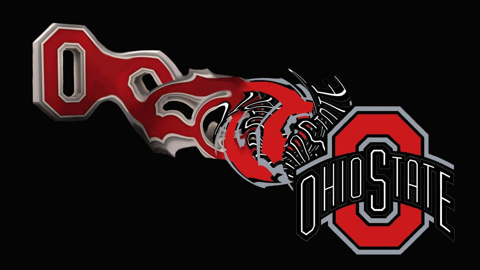 Deformed And Stretched Ohio State Logo Background