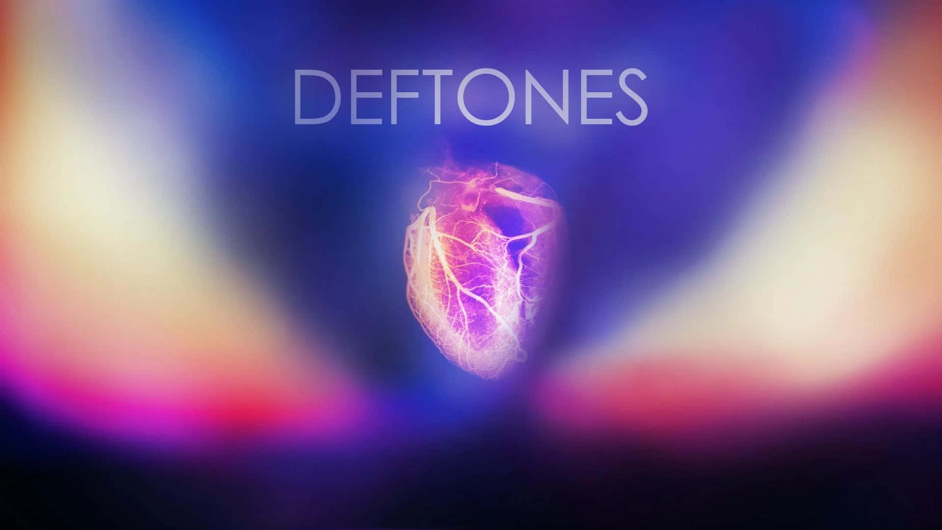 Deftones - A Heart With A Purple Light Background