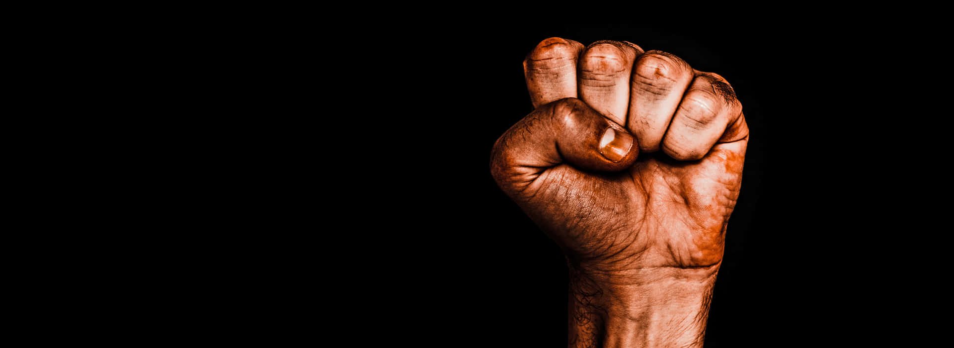 Defying Racism - Single Raised Fist Background