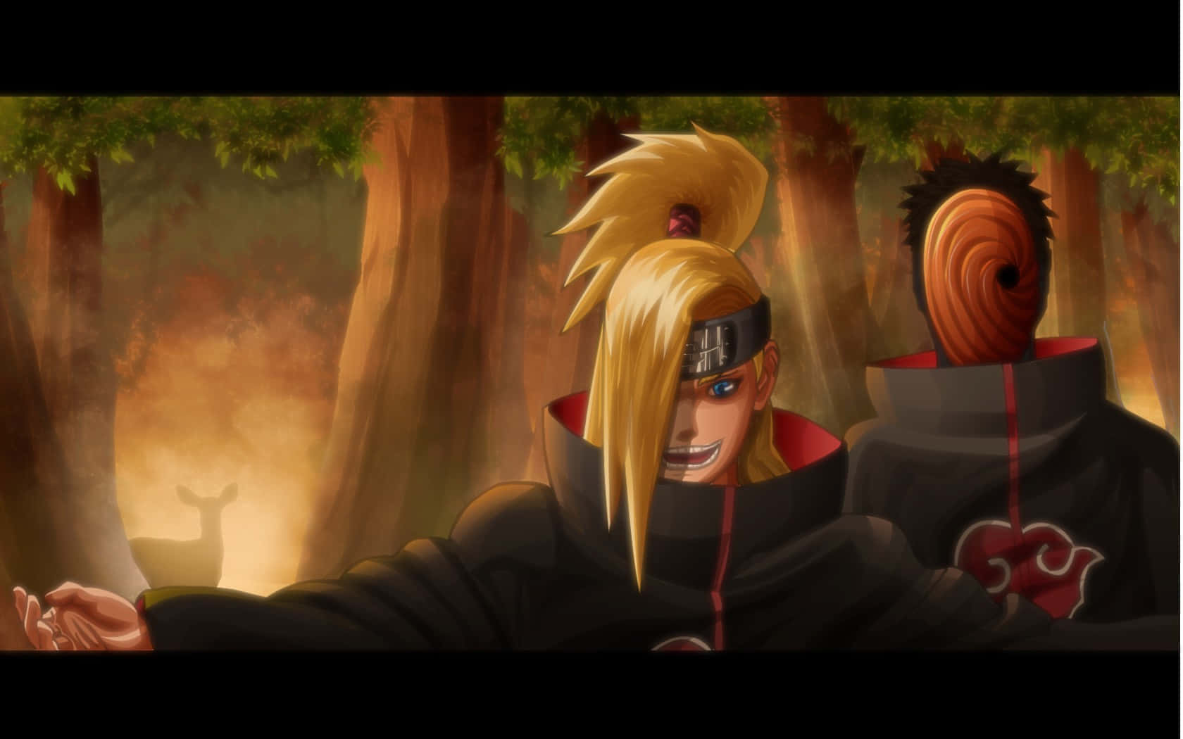 Deidara And Obito Digital Artwork Background