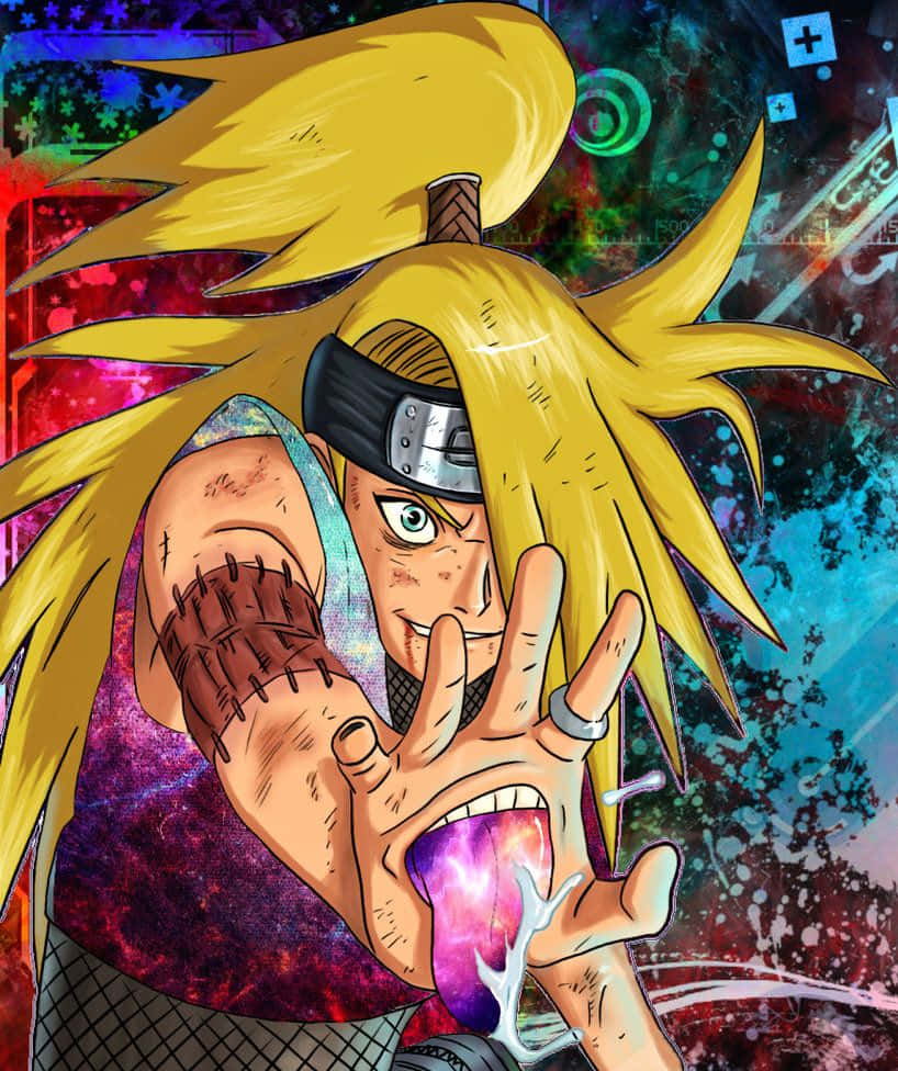 Deidara Dope Naruto Shippuden Anime Digital Illustration Background