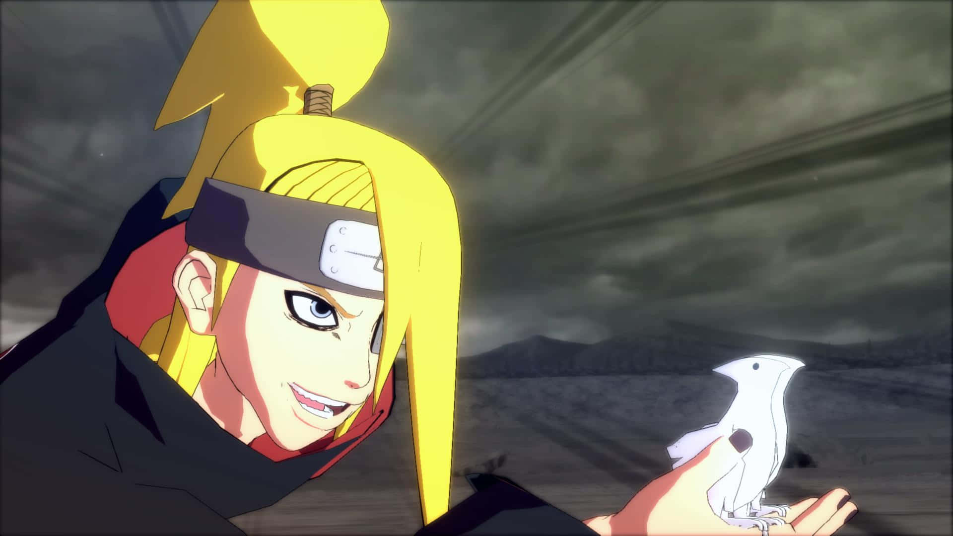 Deidara Holding Bird Background