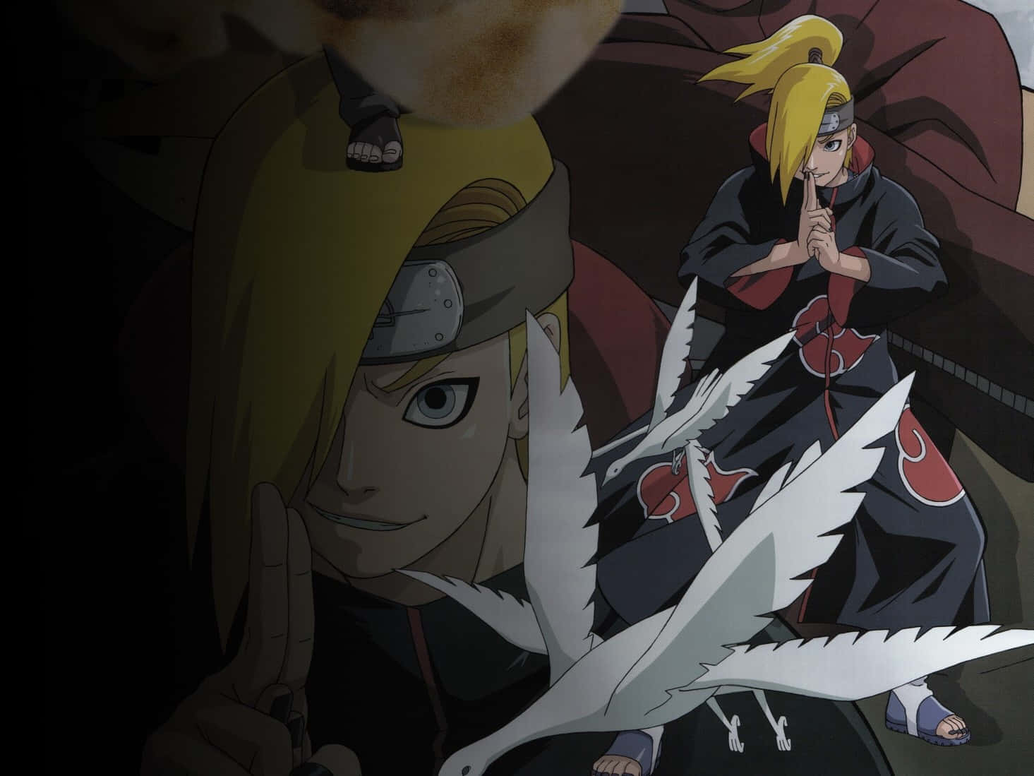 Deidara Jutsu Pose Background