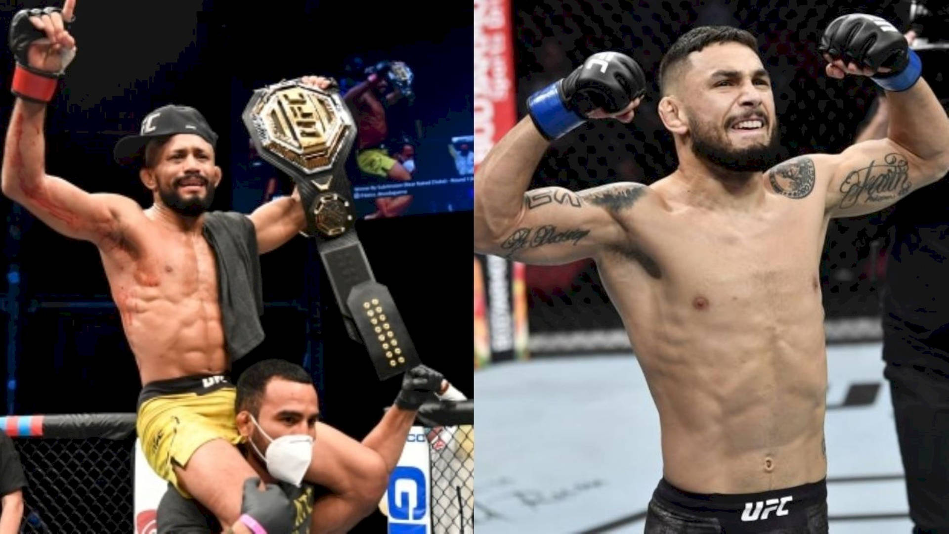 Deiveson Figueiredo And Alex Perez In Ufc Combat Background